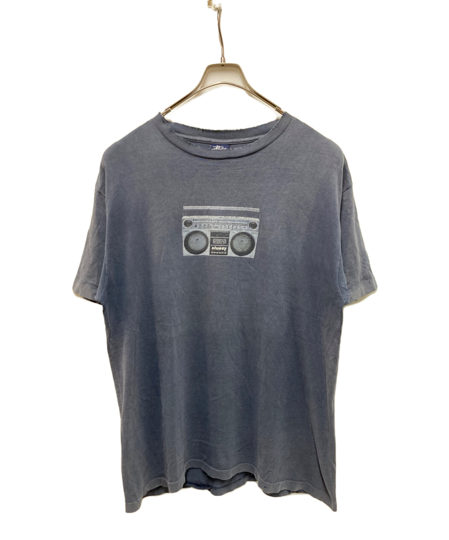 中古・古着通販】stussy (ステューシー) プリントTシャツ ネイビー 
