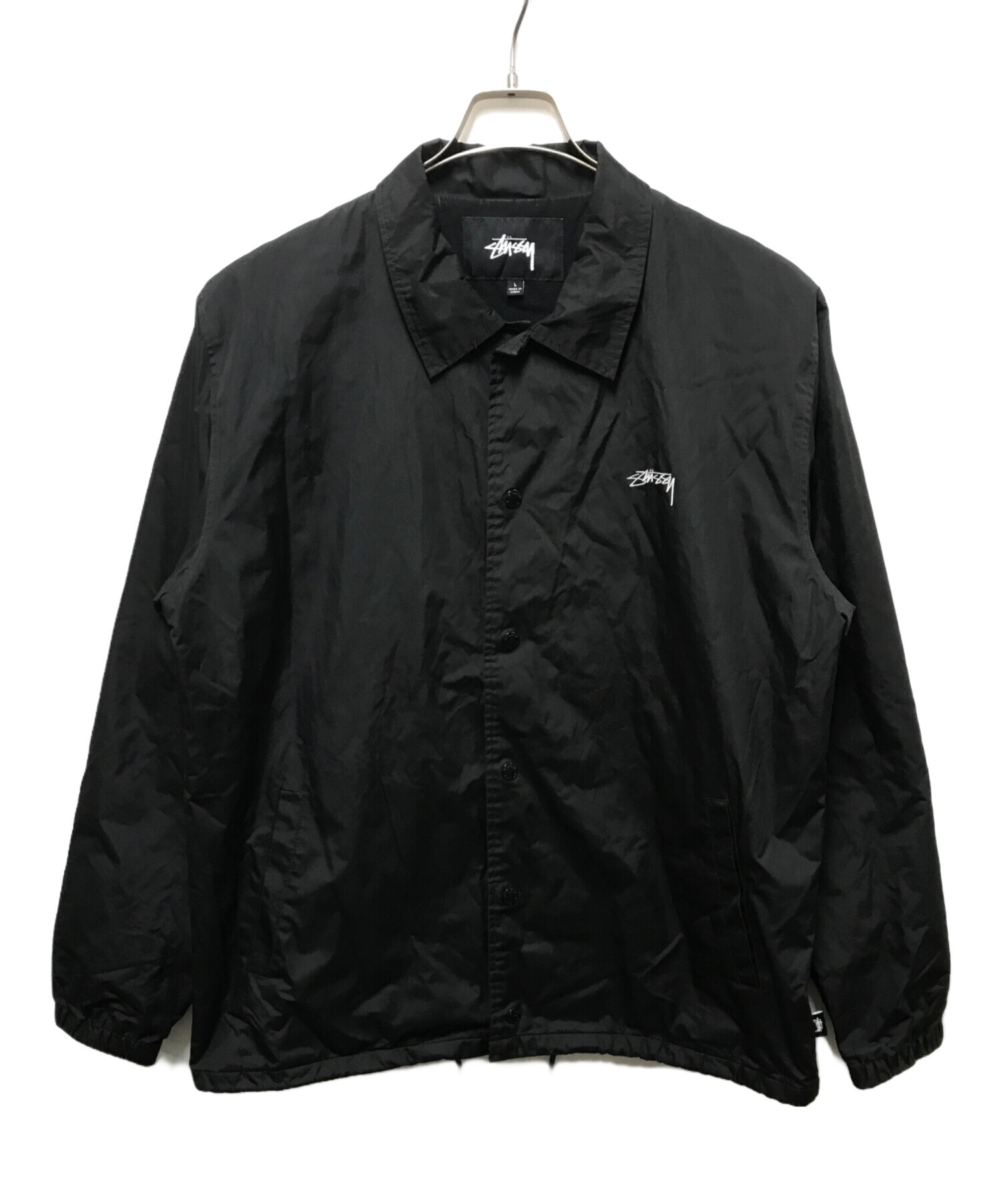 中古・古着通販】stussy (ステューシー) CRUIZE COACH JACKET ブラック