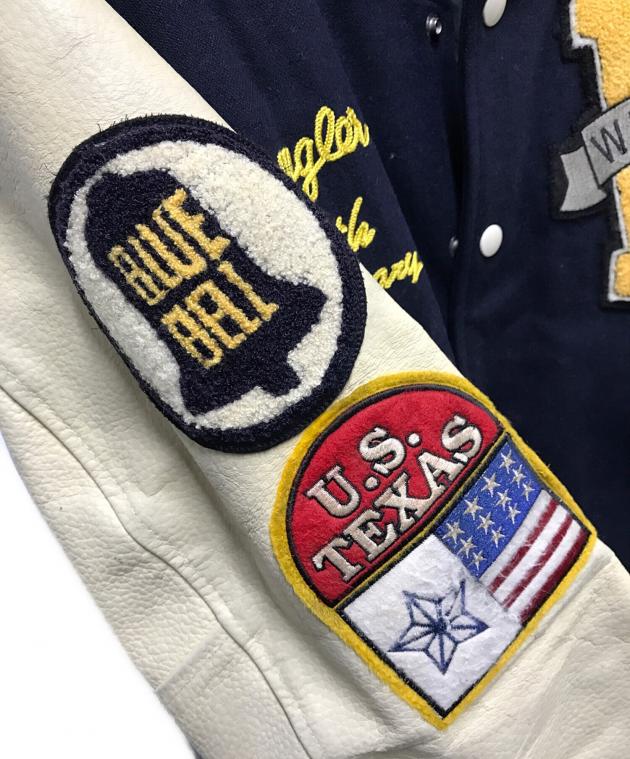 中古・古着通販】Wrangler (ラングラー) 袖レザーワッペンスタジャン