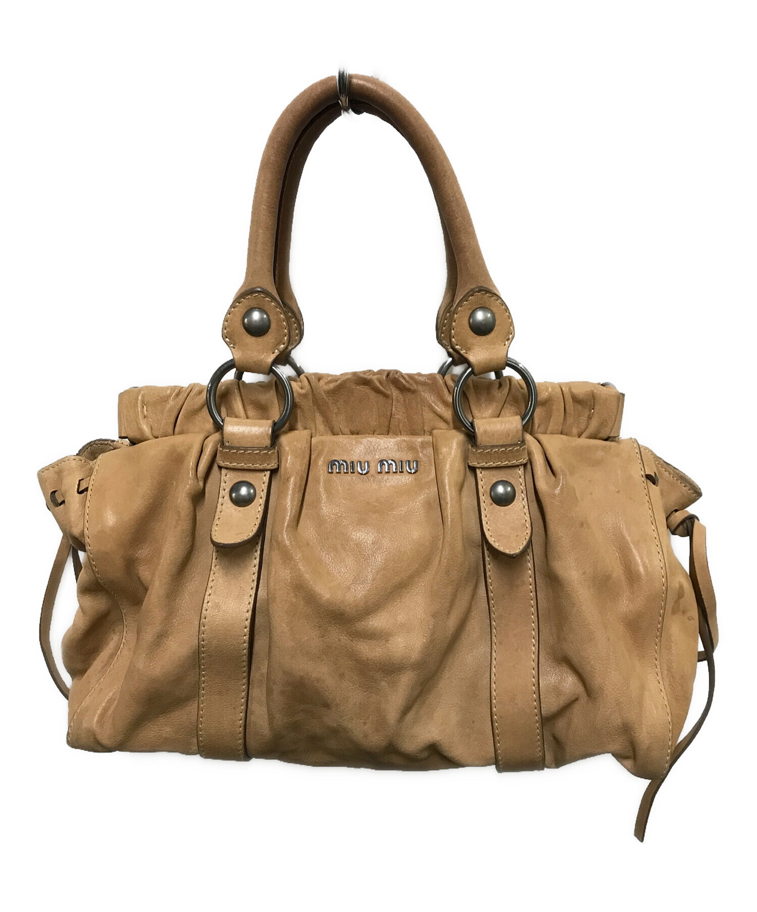 miu miu ミュウミュウ ヴィッテロルクス ブラウン miu MIUMIU ミュウ