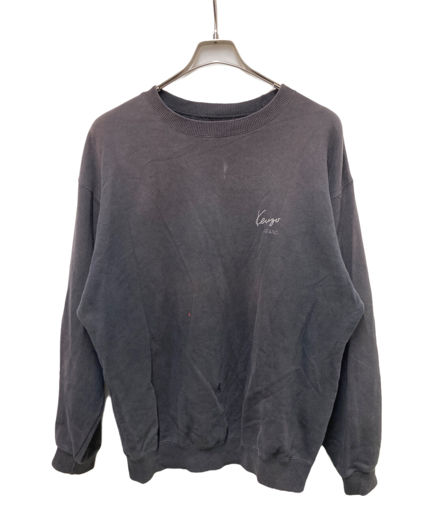 KENZO ケンゾー　スウェット　ロゴ　バックプリント有　Sサイズ 中古・古着通販】KENZO (ケンゾー) バックプリントスウェット ブラック