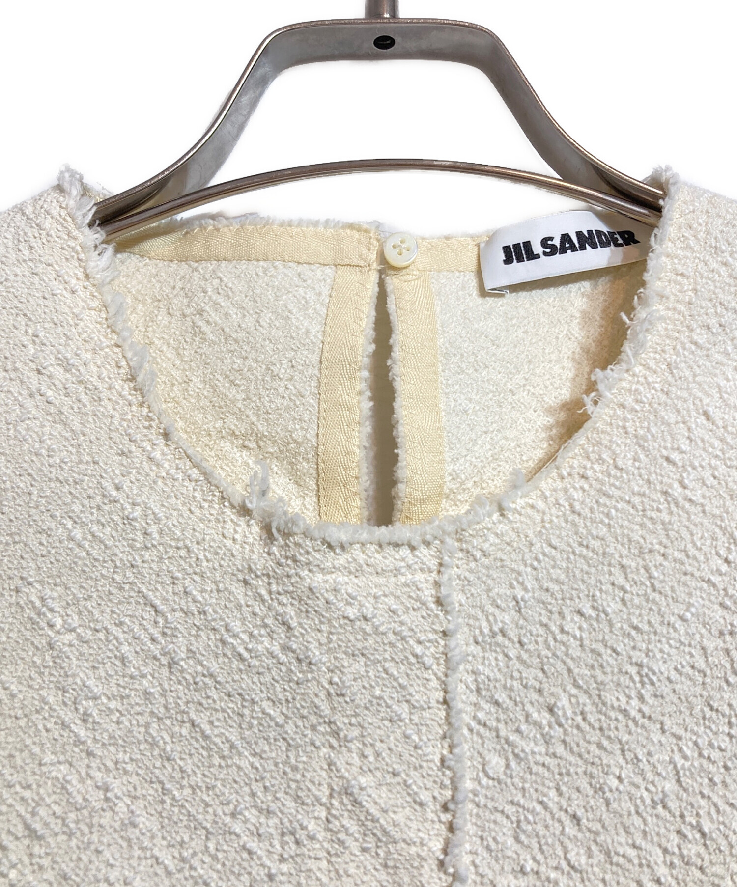 JIL SANDER ジルサンダー / コットンブラウス 白 34 七分袖 シャツ 