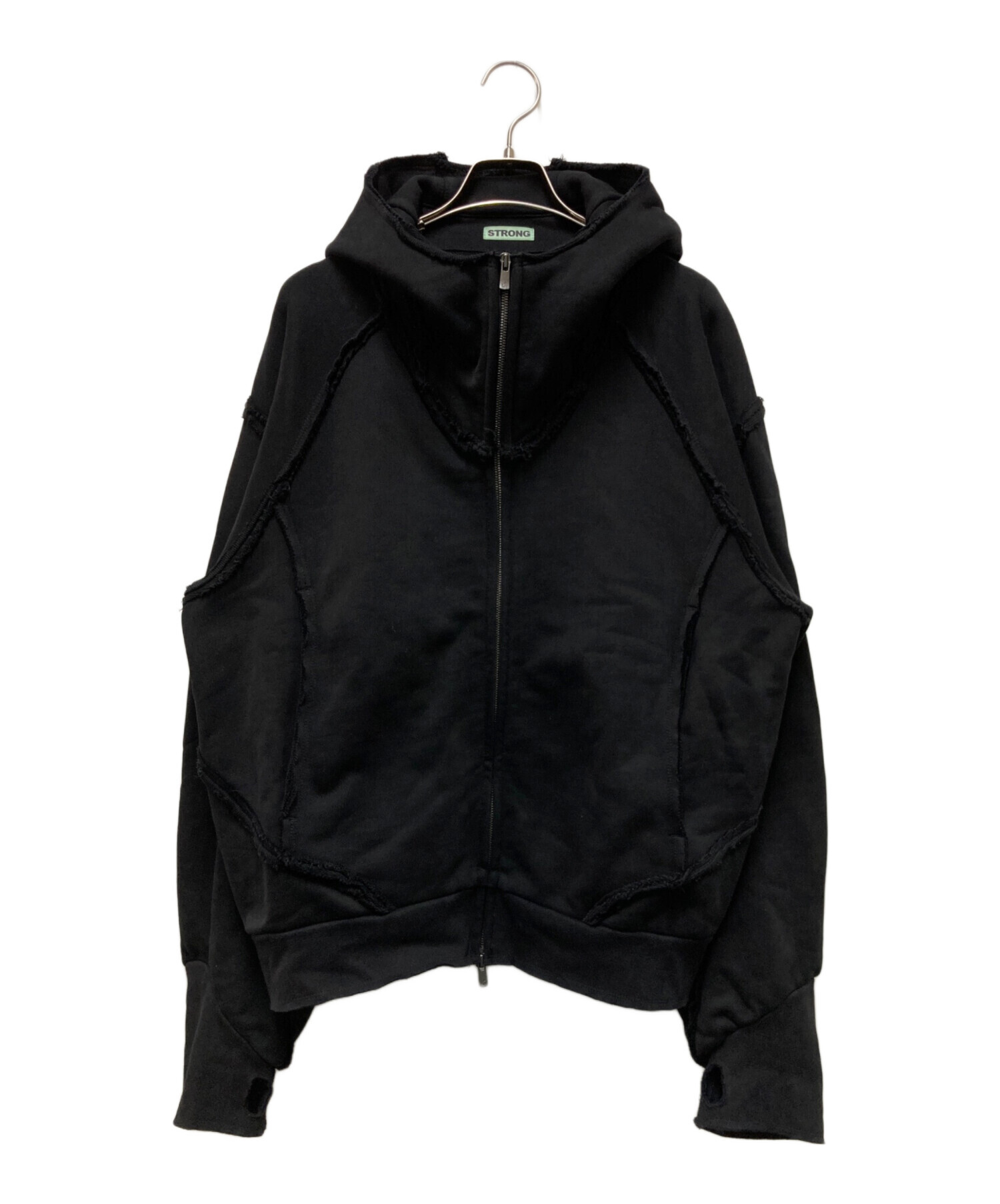 中古・古着通販】STRONG (ストロング) 005 BROKEN HOODIE ブラック 
