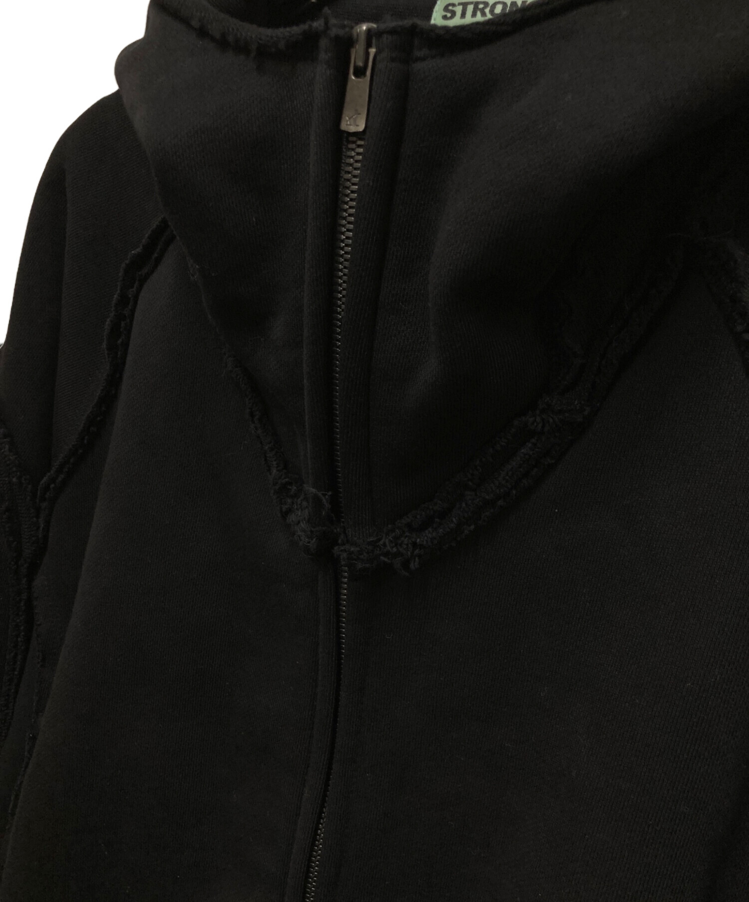 中古・古着通販】STRONG (ストロング) 005 BROKEN HOODIE ブラック 