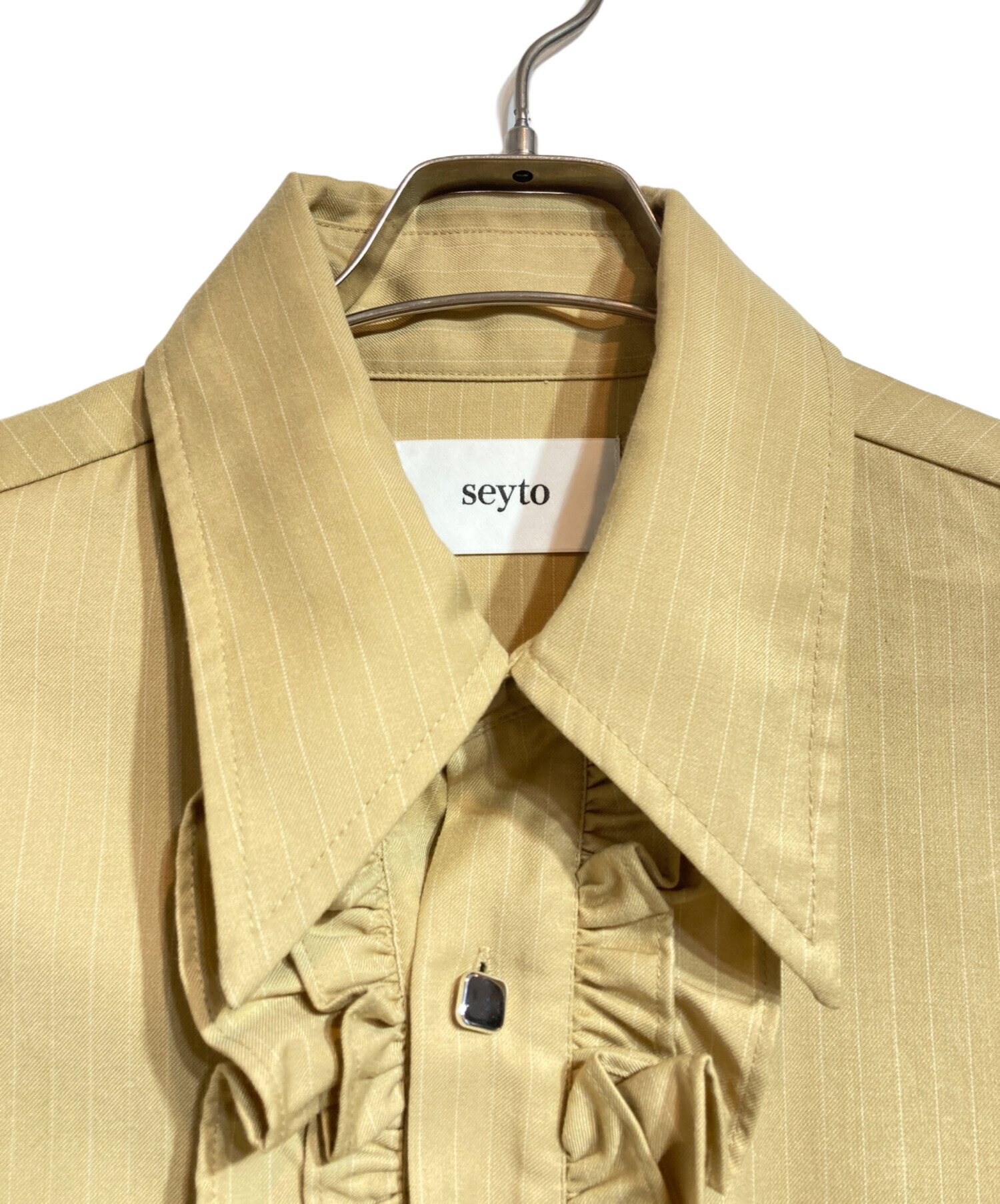 seyto ロングフリルシャツ 通販ファッション seyto ロングフリルビッグ