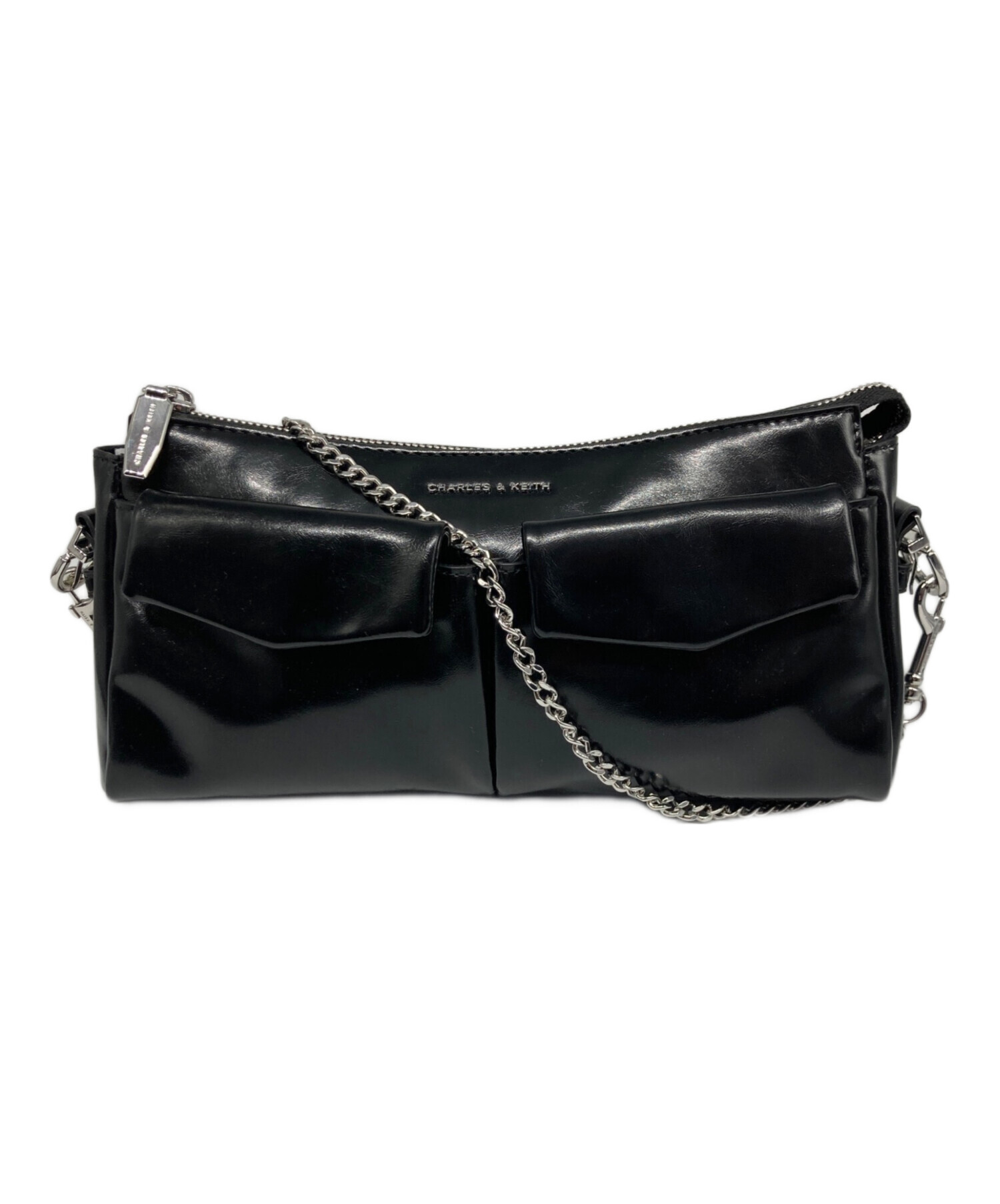 レディース CHARLES & KEITH マルチポケットチェーンハンドルバッグ