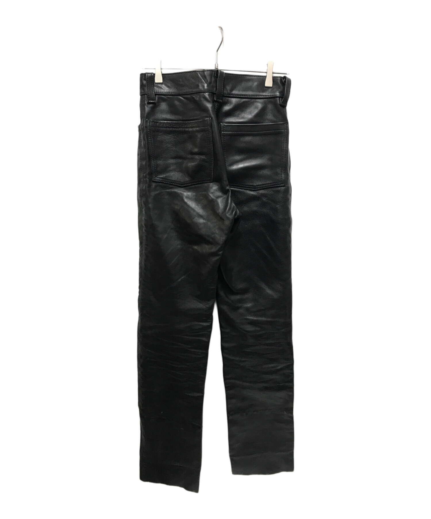 中古・古着通販】VANSON (バンソン) レザーパンツ ブラック サイズ