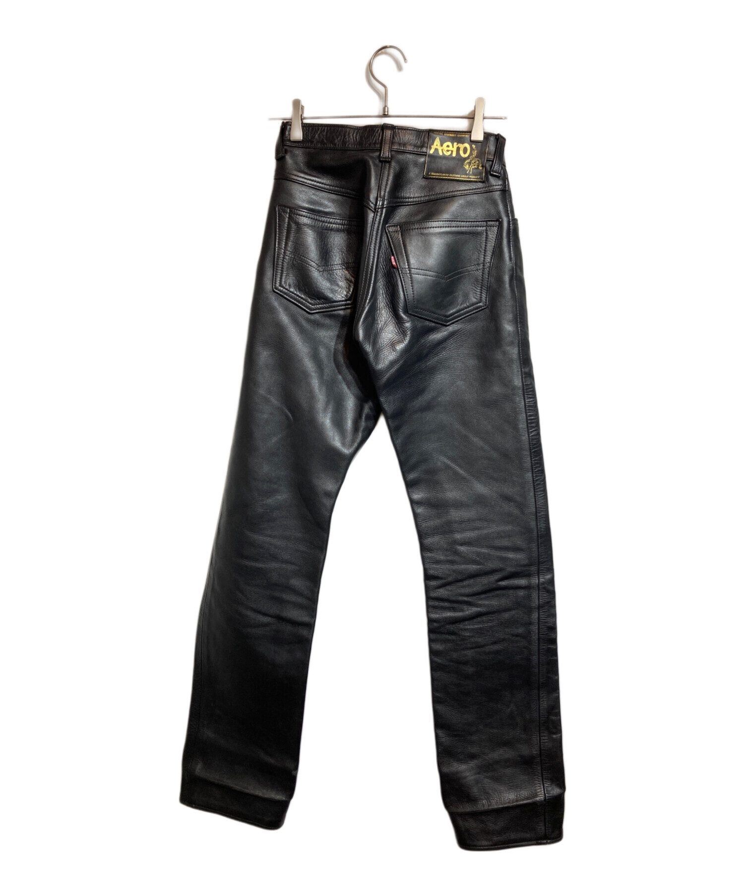 中古・古着通販】Aero LEATHER (エアロレザー) レザーパンツ ブラック