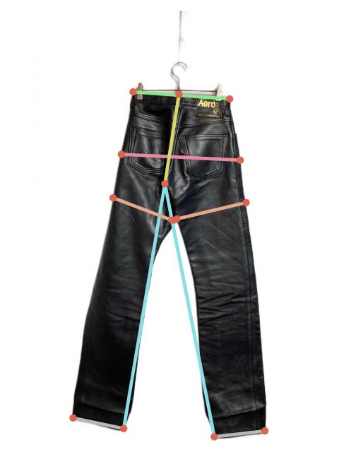 中古・古着通販】Aero LEATHER (エアロレザー) レザーパンツ ブラック