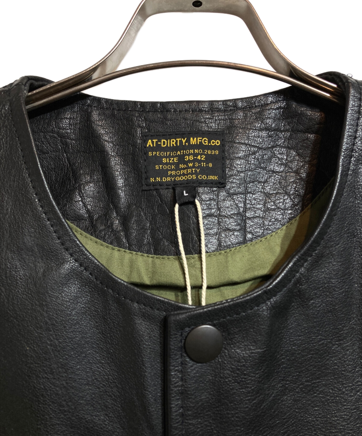 中古・古着通販】AT-DIRTY (アットダーティ) JERKIN LEATHER VEST