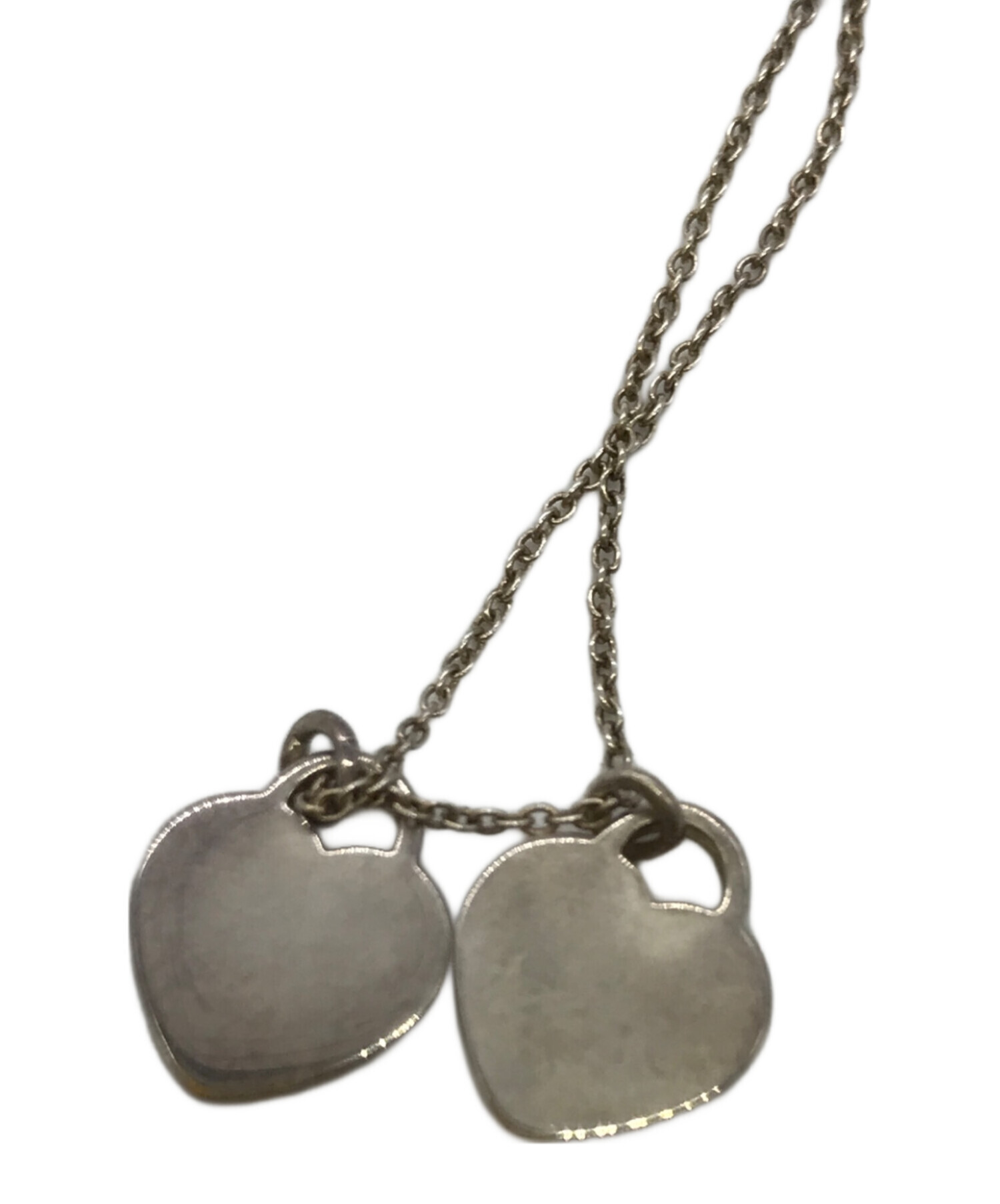 7SAM31 Tiffany & Co. ダブルハート シルバー 925 現状品 中古・古着通販】Tiffany & Co. (ティファニー) ティファニー ブルー