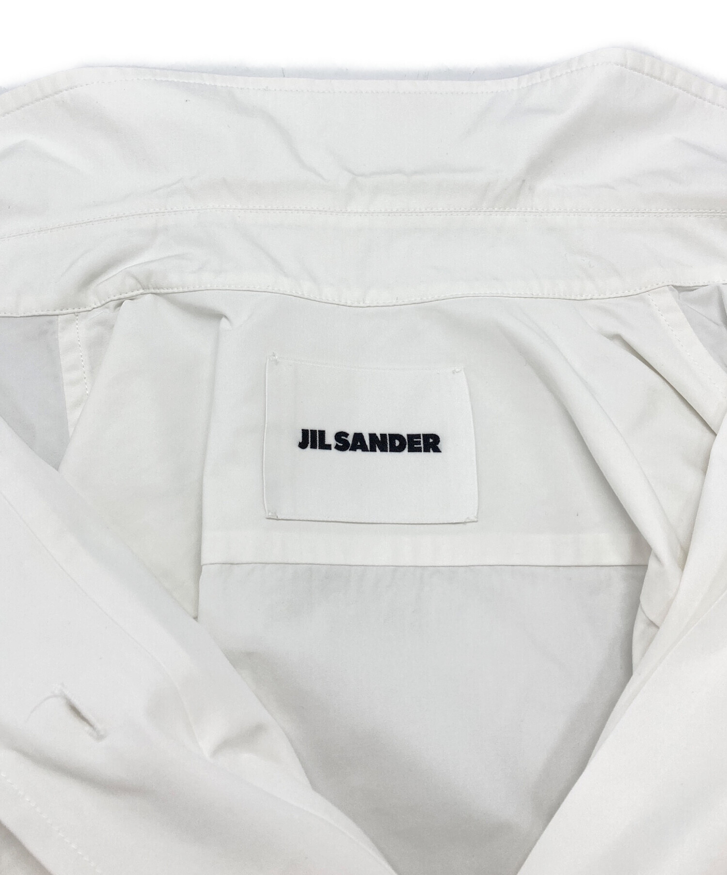 JIL SANDER ジルサンダー ドレスシャツ XS 白 【古着】【中古】【送料無料】 JIL SANDER - JIL SANDER ジルサンダー ドレスシャツ M 白 【古着