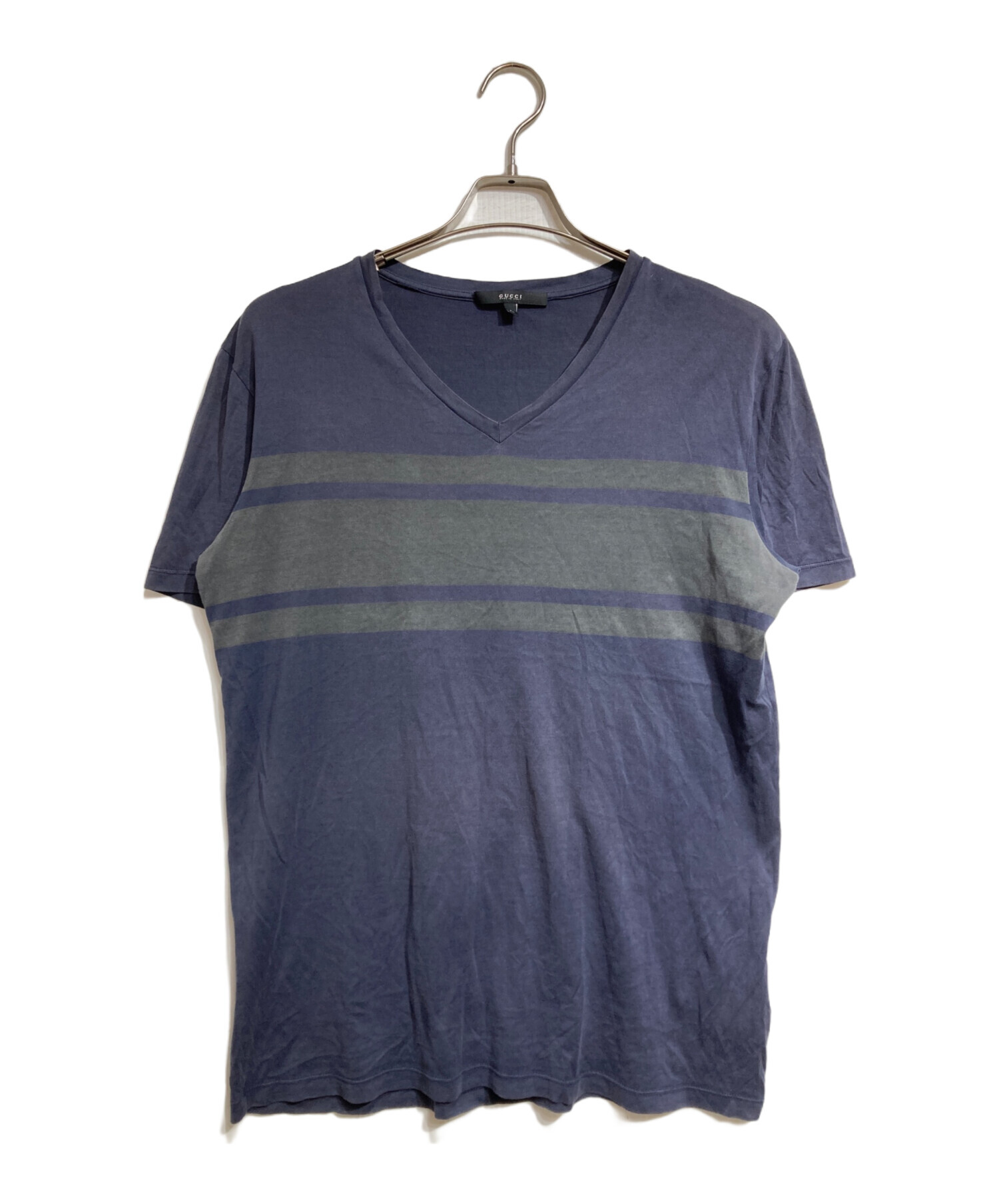 中古・古着通販】GUCCI (グッチ) VネックTシャツ/Vneck Tee ネイビー 