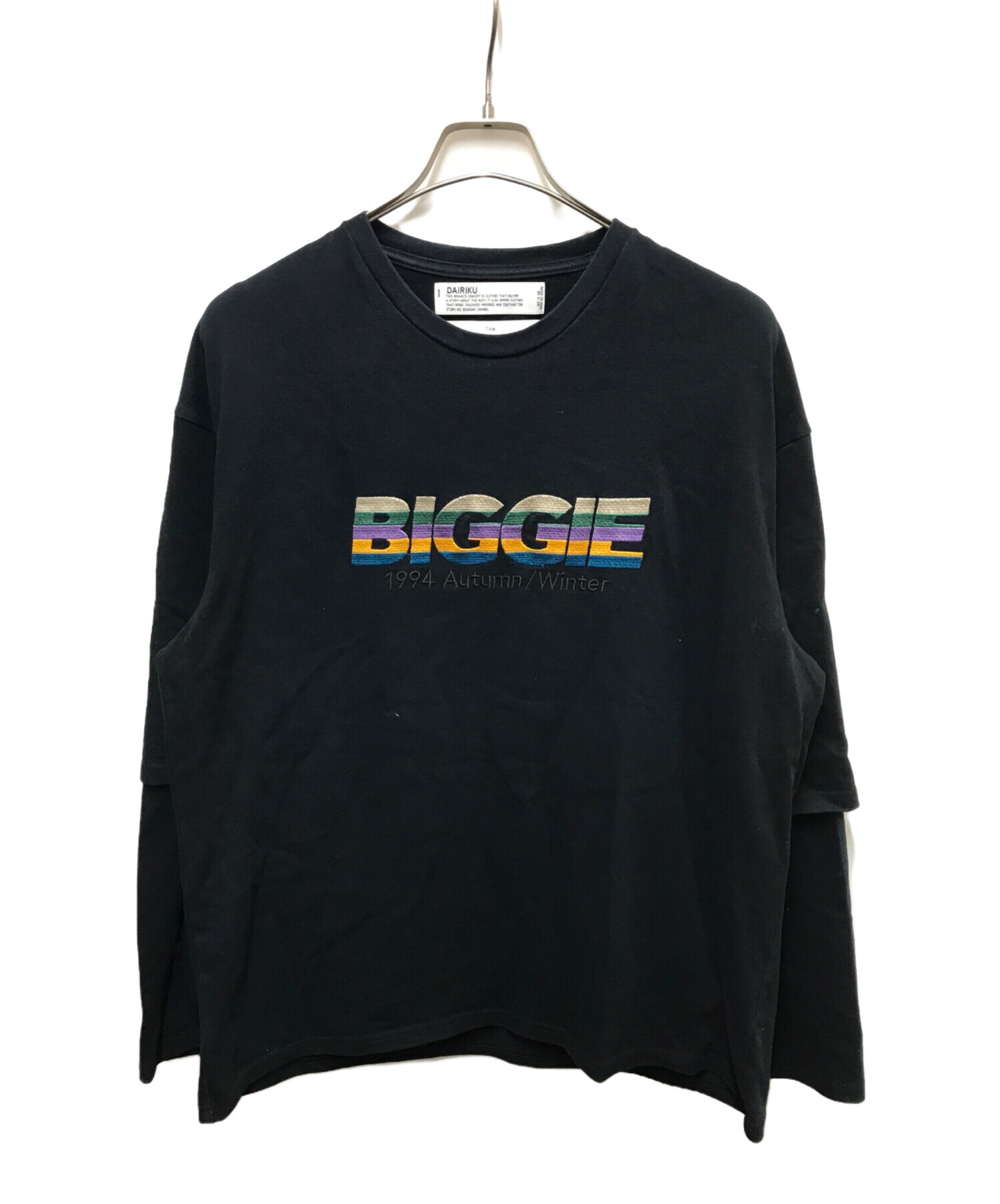 中古・古着通販】DAIRIKU (ダイリク) BIGGIE Layered T-Shirt ブラック