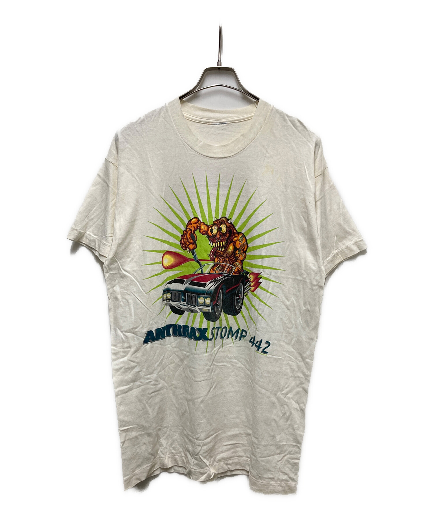 中古・古着通販】ANTHRAX (アンスラックス) 90s バンドTEE ホワイト