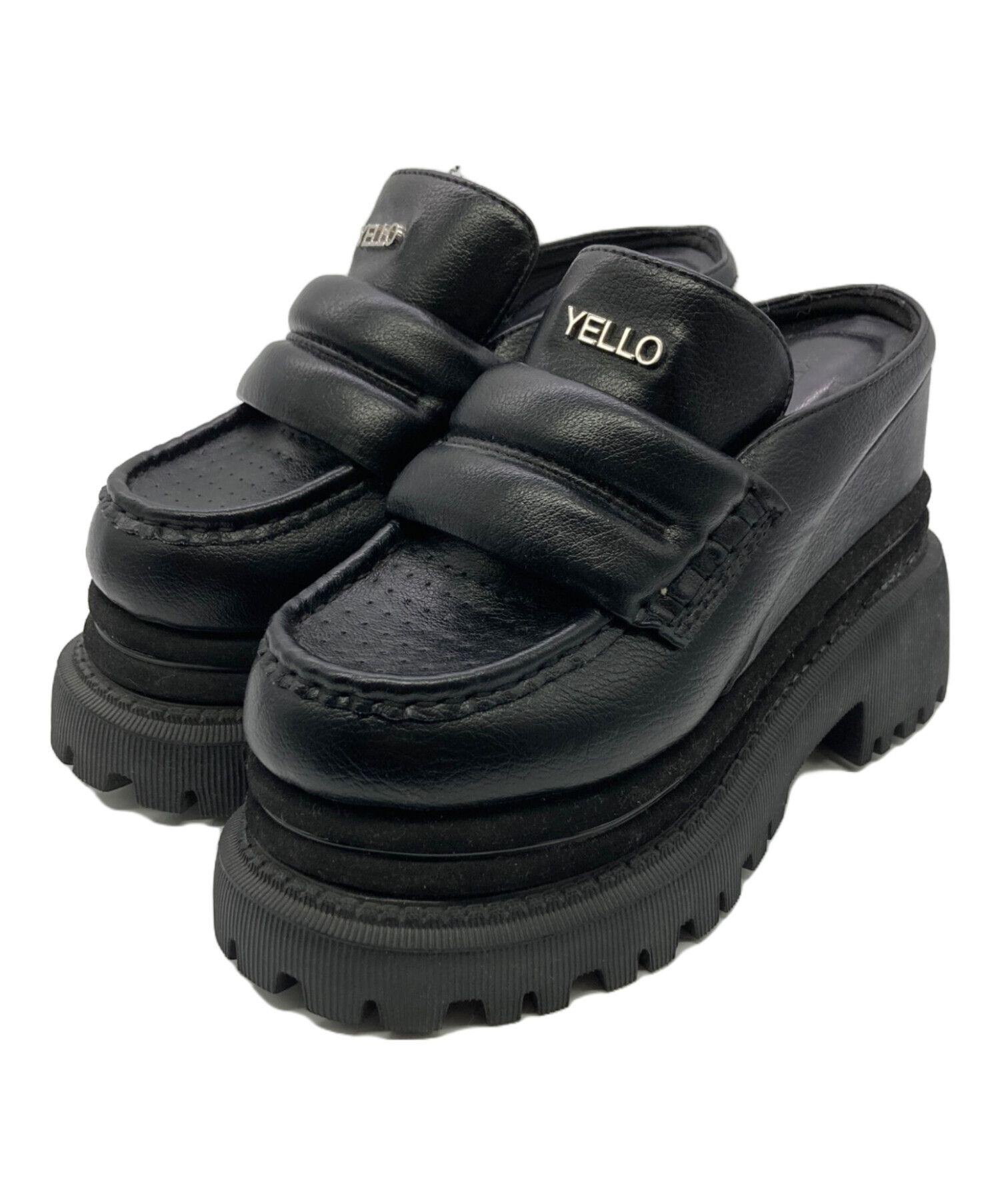 YELLO PLATFORM LOAFER 完売品‼️厚底ローファー 即発送 YELLO shoes厚底ローファーMブラック - メルカリ