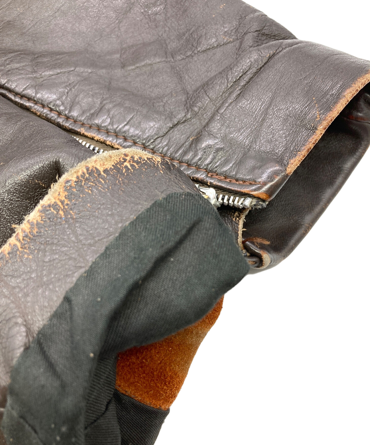 中古・古着通販】VANSON (バンソン) ライダースジャケット ブラウン