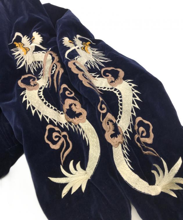 SWITCH 美品 ２面用 日本 スカジャン 虎龍　unisex 別珍 レーヨン 中古・古着通販】SWITCH (スイッチ) 別珍虎龍スカジャン ブラック