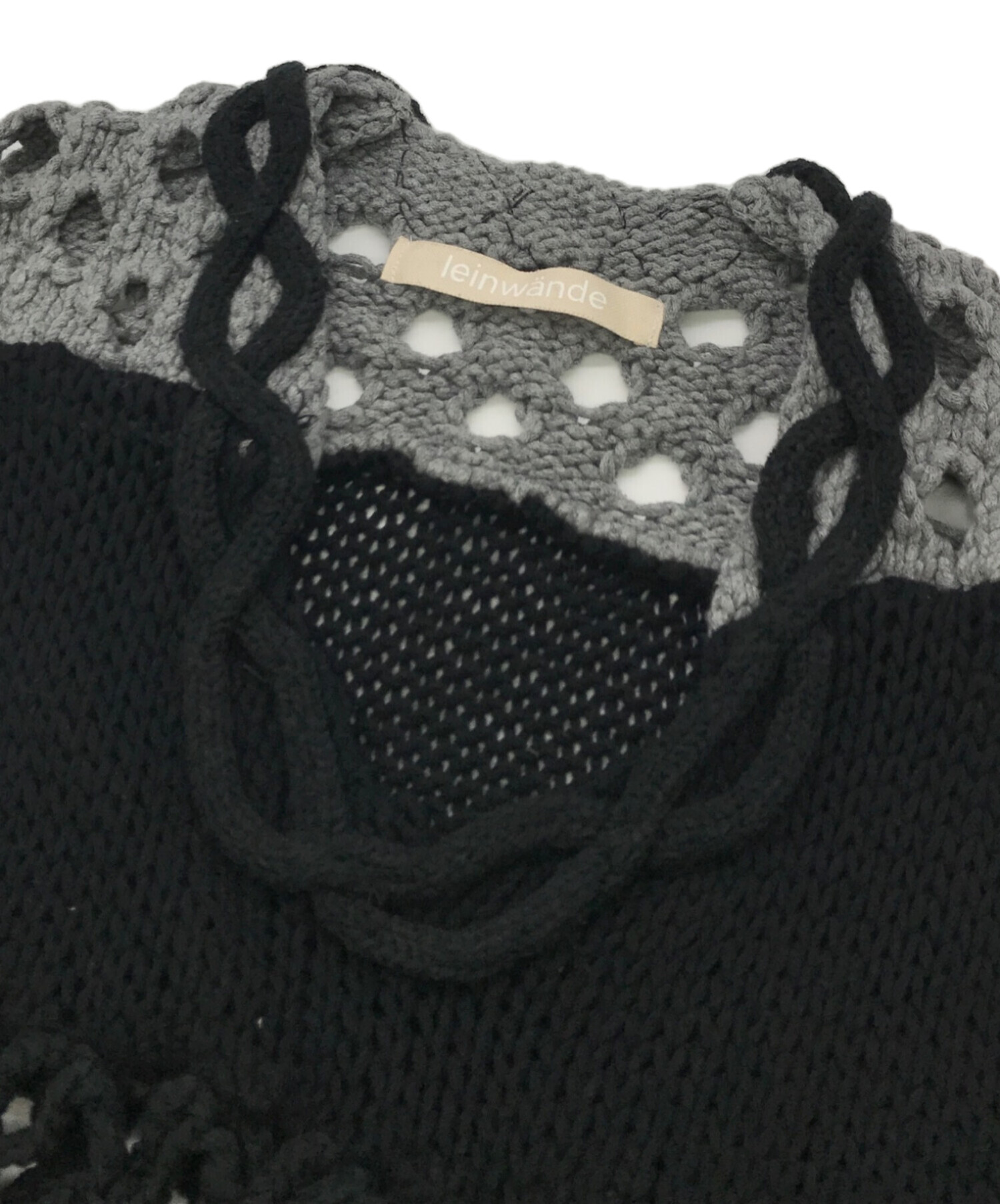 中古・古着通販】LEINWANDE (ラインヴァンド) Mix Yarn Crochet Top