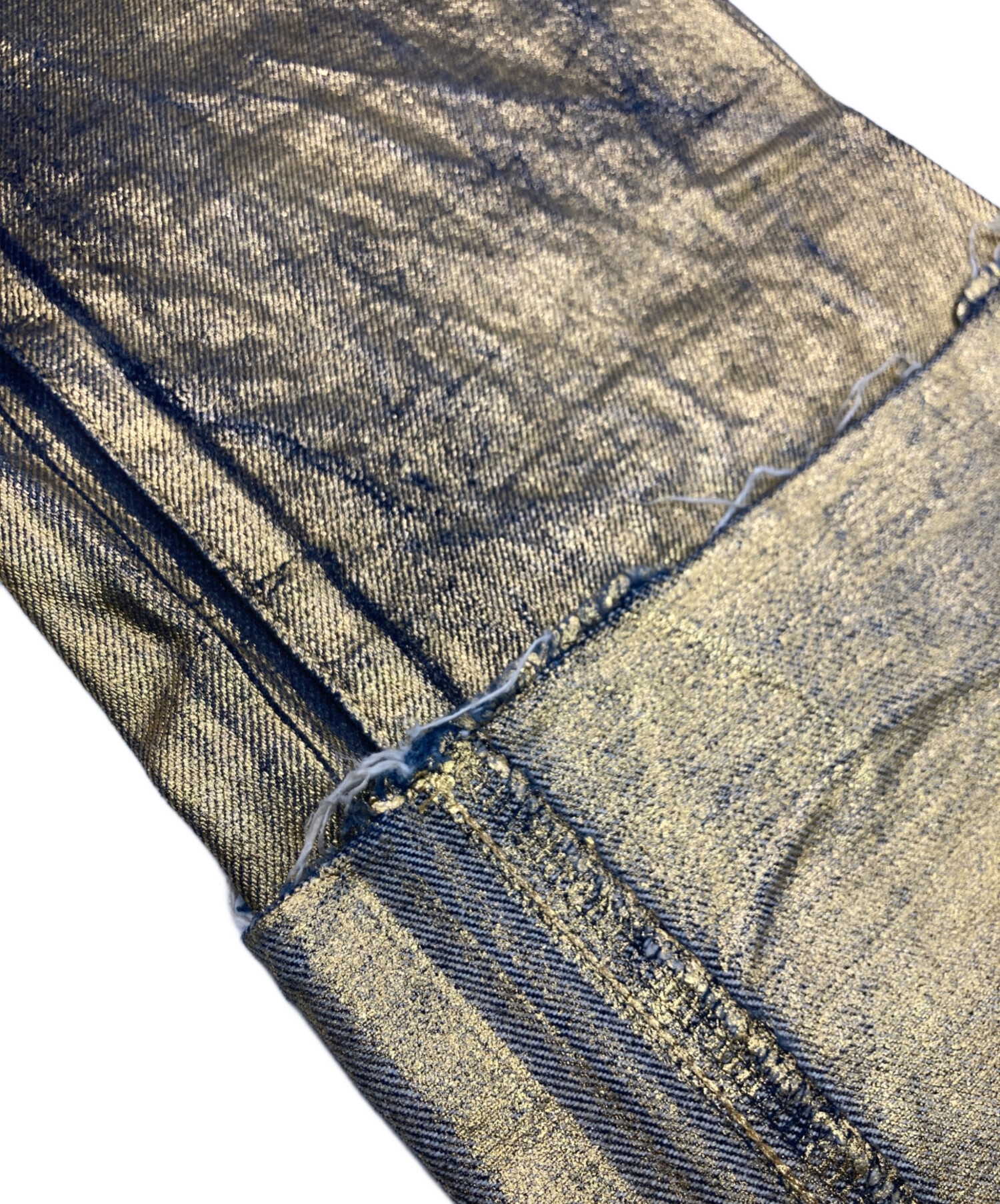 中古・古着通販】MECRE (メクル) ロールアップコーティングデニム