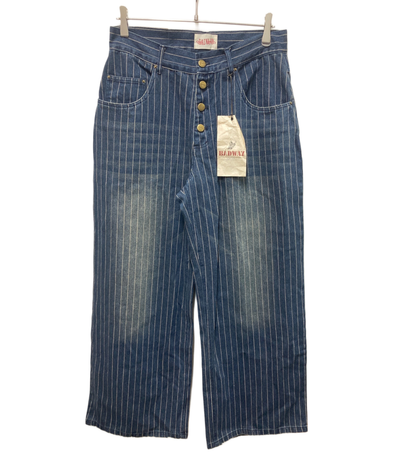 最終値下げ】badwayストライプ デニム インディゴ