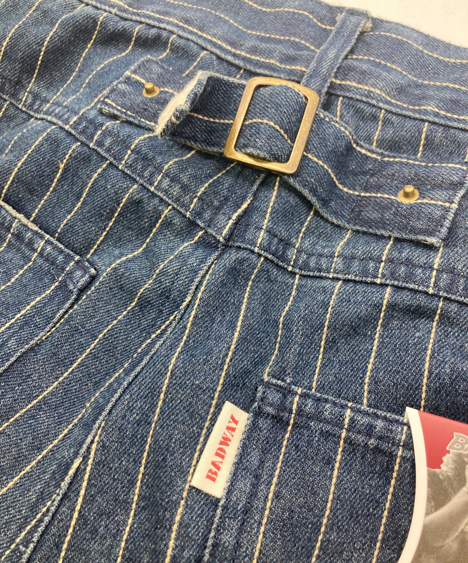 中古・古着通販】BADWAY (バッドウェイ) Grunge stripe denim