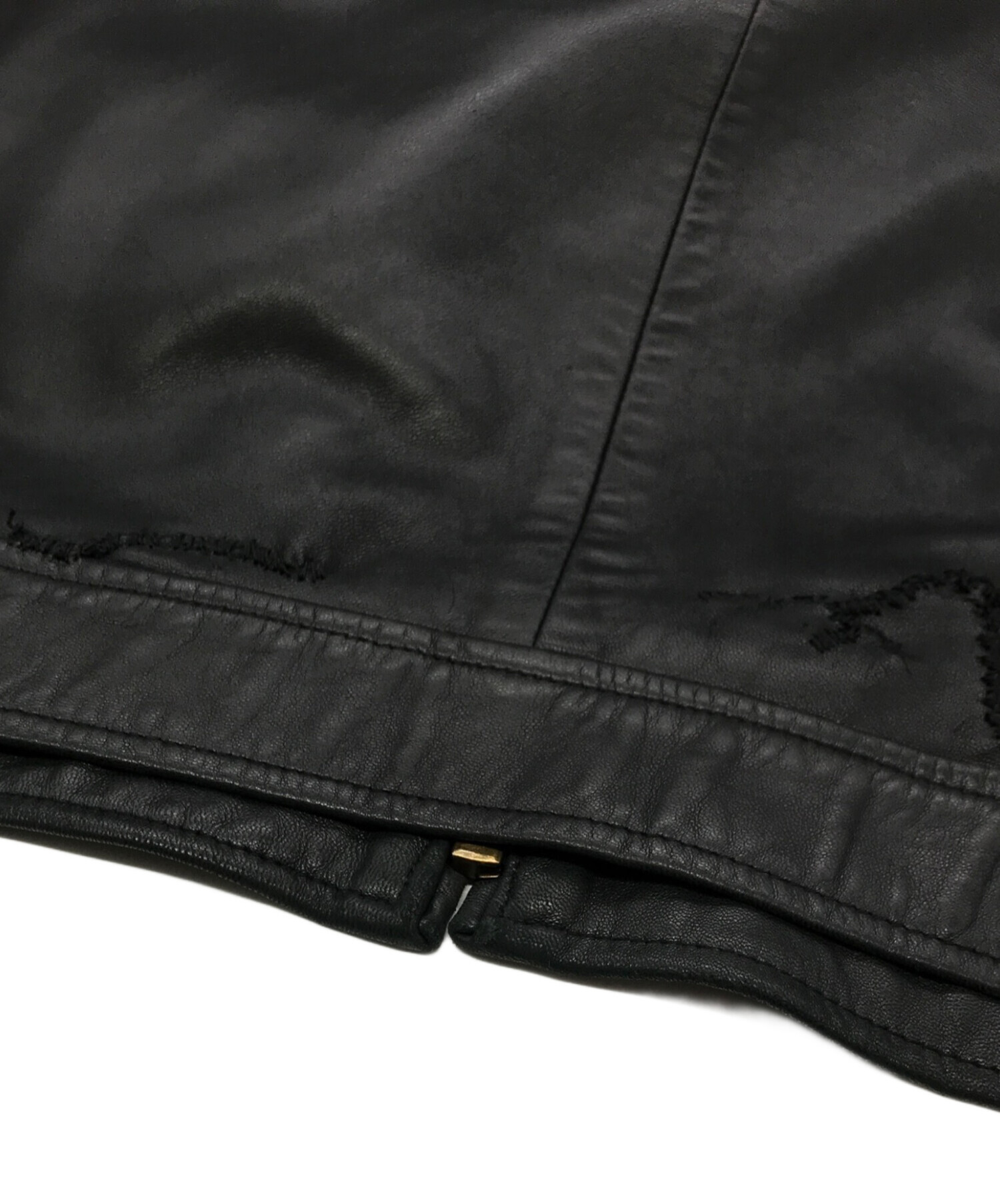 Polo by Ralph Lauren 本革ハーフコート XXL ブラック 古着 ラルフローレン Ralph Lauren POLO by Ralph Lauren ハーフコート