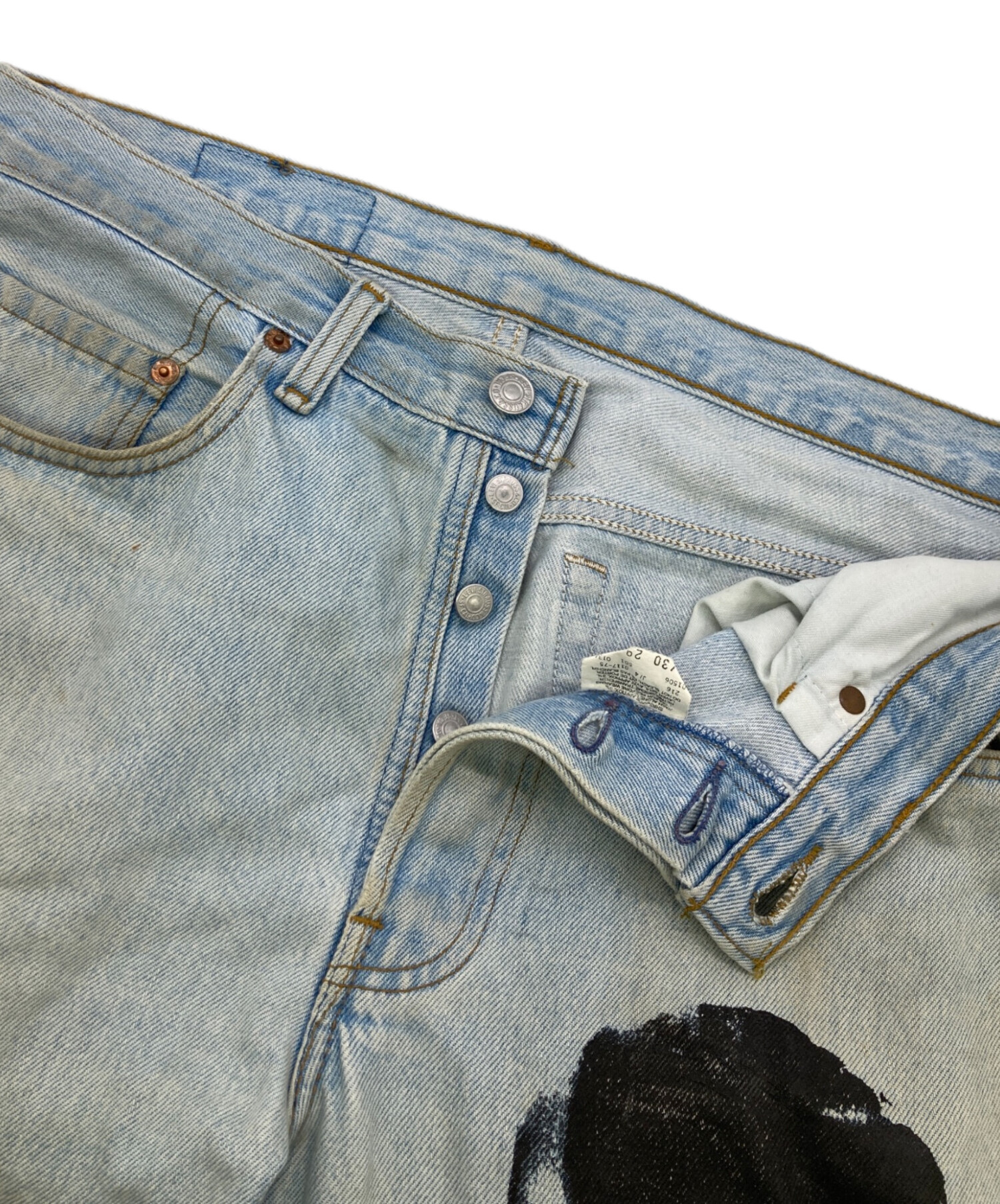 中古・古着通販】LEVI'S (リーバイス) ペイントリメイクデニムパンツ