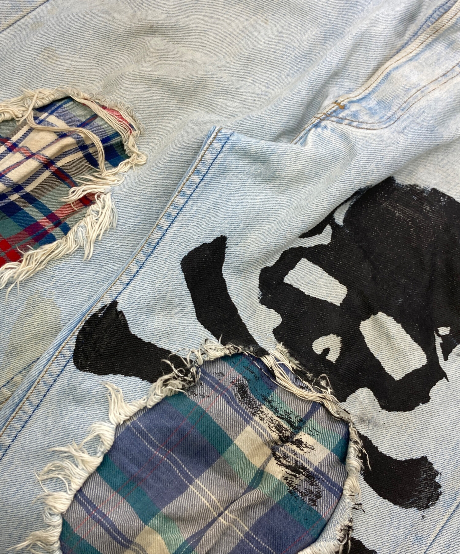 中古・古着通販】LEVI'S (リーバイス) ペイントリメイクデニムパンツ