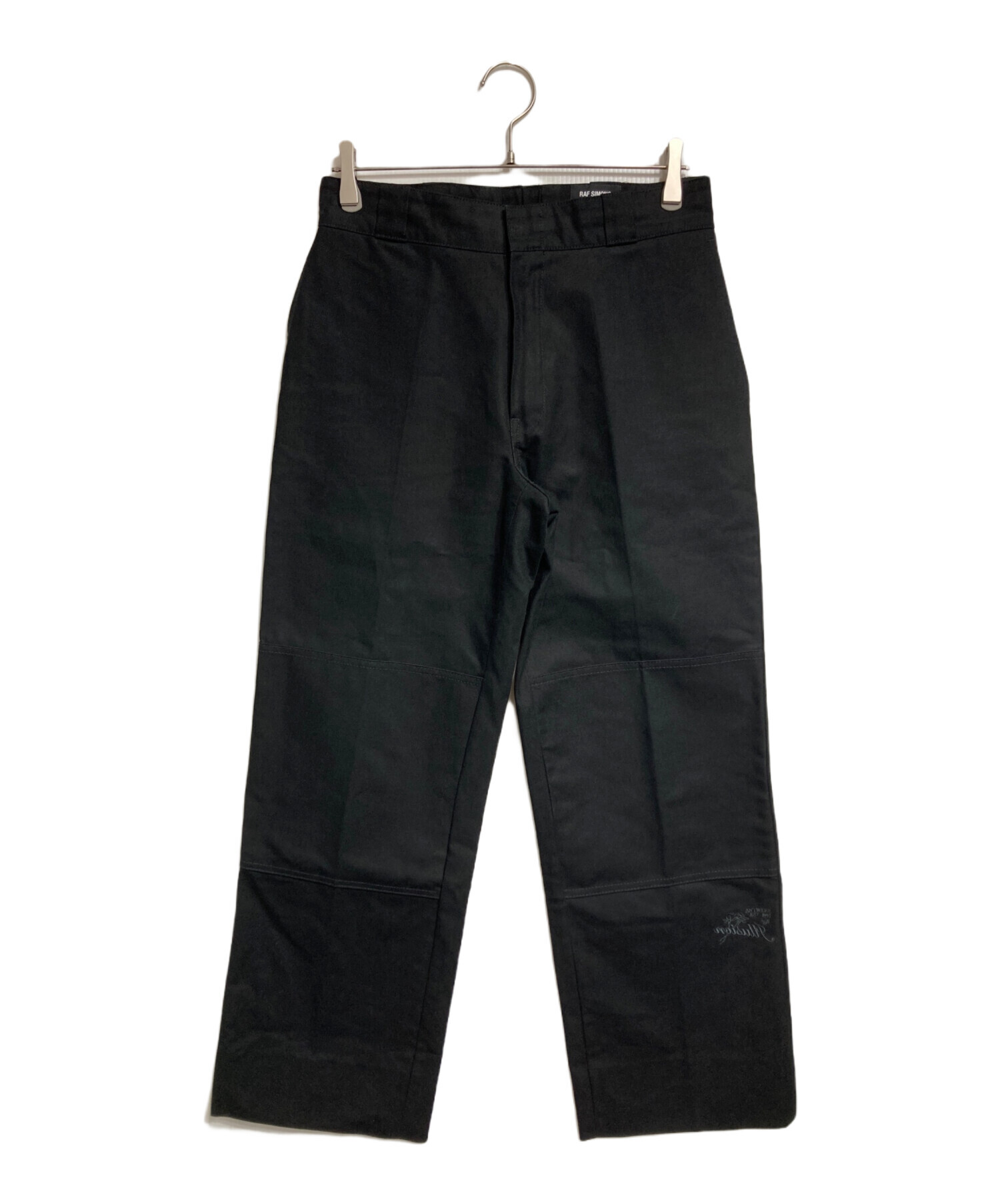 RAF SIMONS 折り返しデザインパンツ RAF SIMONS BLACK ACCORDION ALIEN PANTS 2007-08