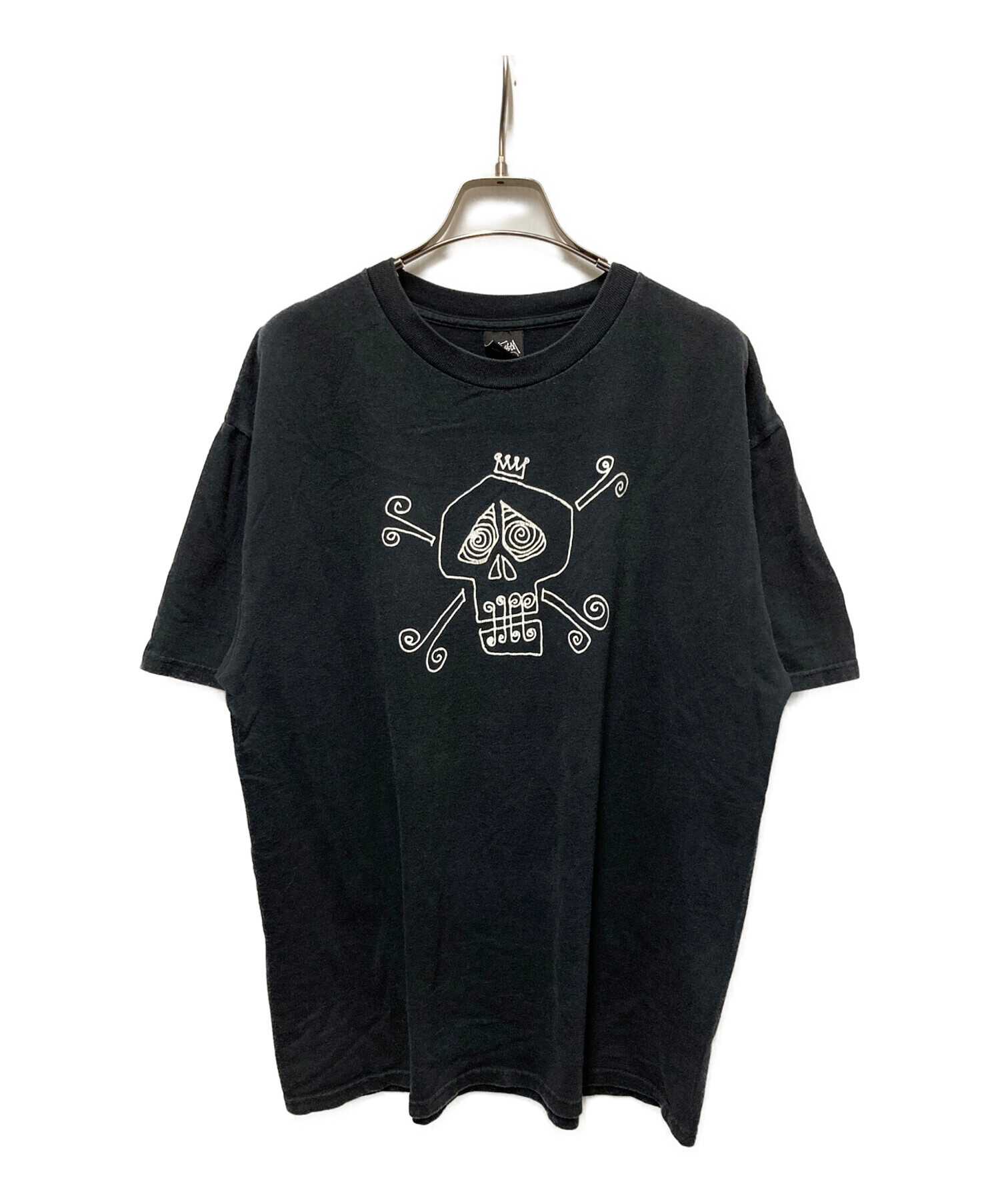 中古・古着通販】stussy (ステューシー) スカルプリントtee ブラック