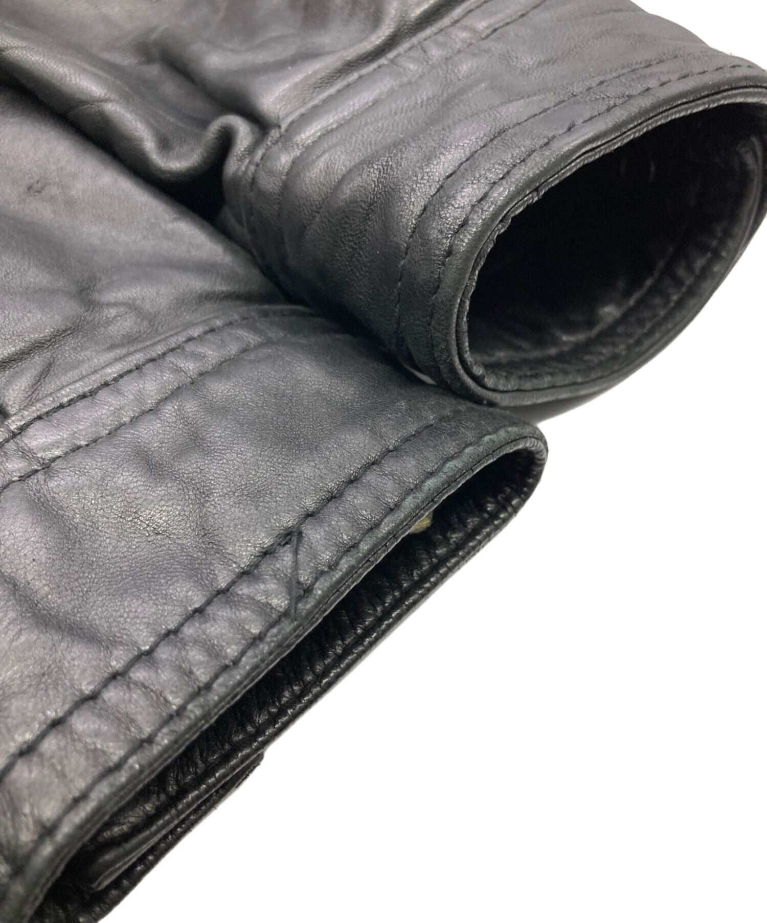 中古・古着通販】STUDIO ANDREW MARC (-) レザージャケット ブラック