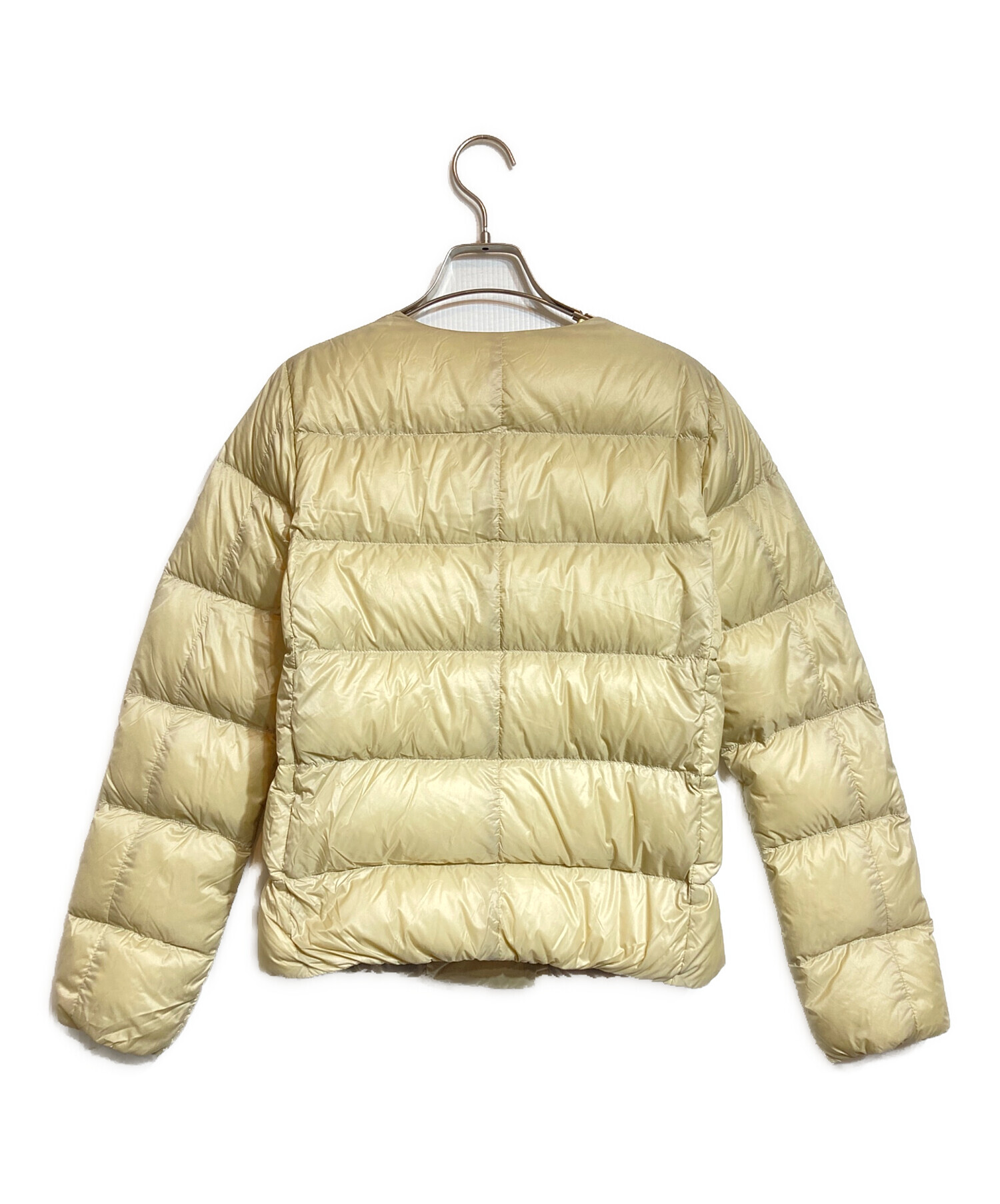 ピレネックス CANNES カンヌ ダウンジャケット ノーカラー ベージュ 38 中古・古着通販】Pyrenex (ピレネックス) CANNESダウンジャケット