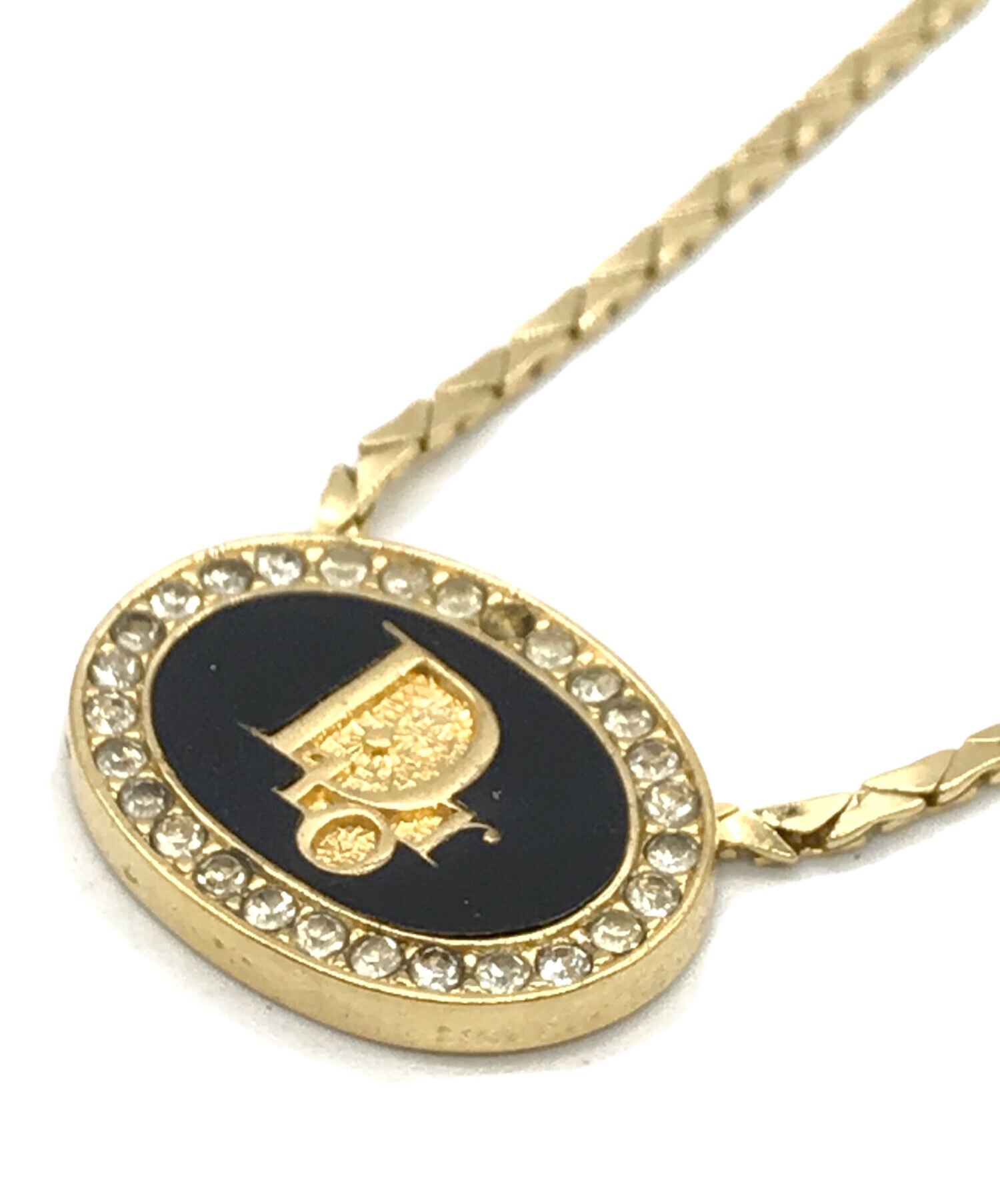 Dior ゴールド ネックレス オーバル型【オンライン限定】 中古・古着通販】Christian Dior (クリスチャン ディオール) オーバル