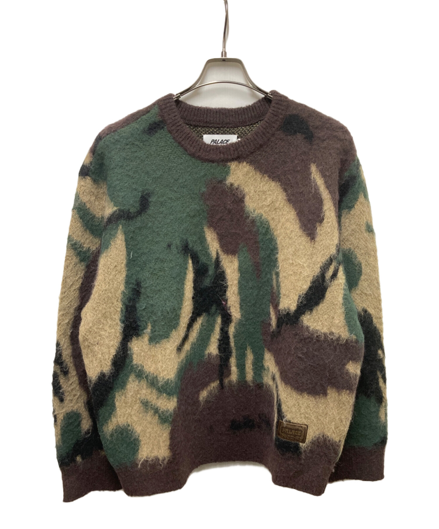 中古・古着通販】PALACE (パレス) HAIRY CAMO KNIT ブラウン サイズ:M 