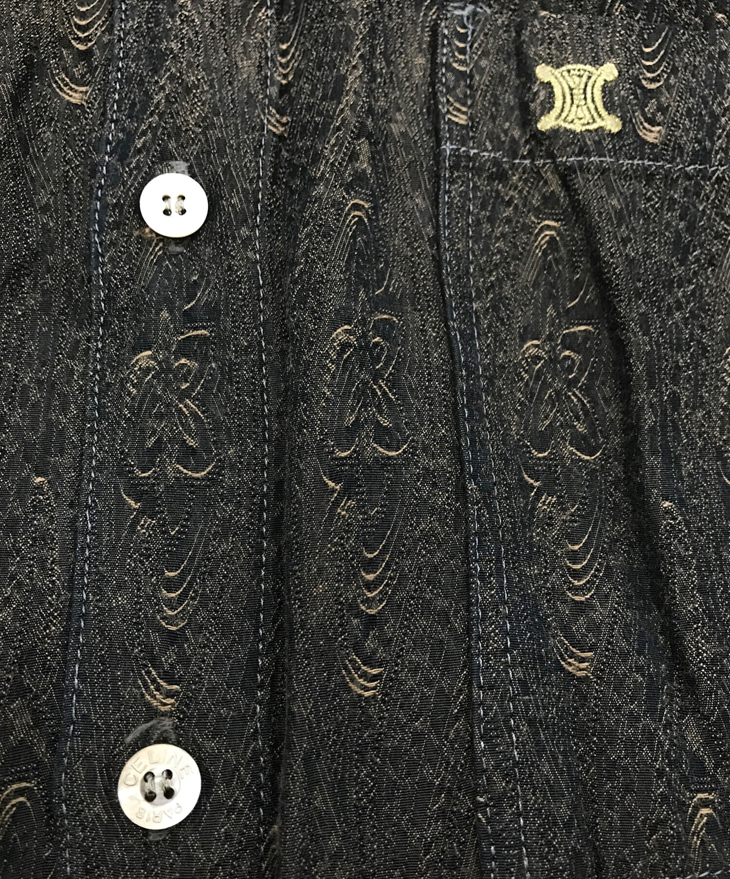中古・古着通販】CELINE (セリーヌ) レーヨンシルクジャガードシャツ
