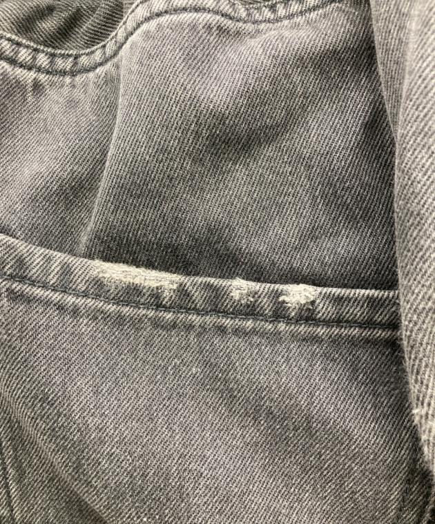 中古・古着通販】OFFWHITE (オフホワイト) Black Distressed Denim