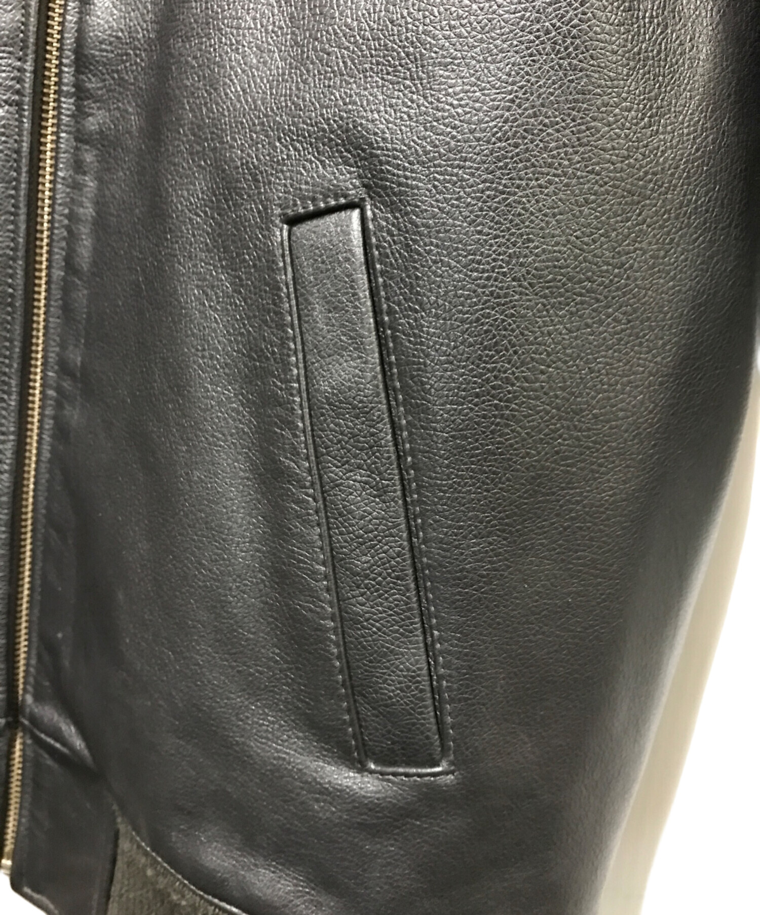 中古・古着通販】GAP (ギャップ) 00sレザージャケット ブラック サイズ