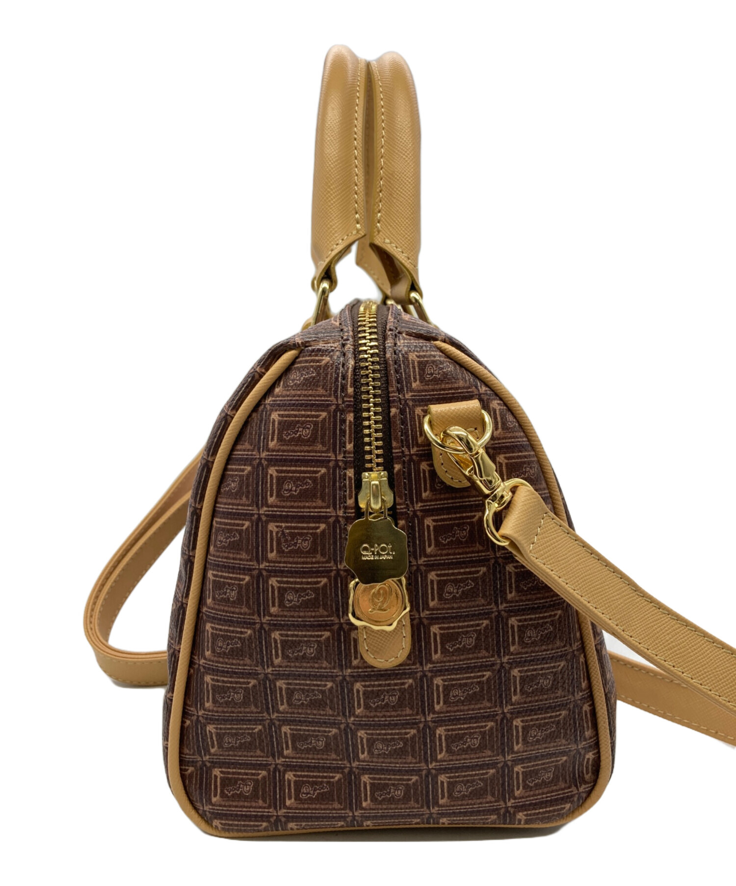 中古・古着通販】Q-pot. (キューポット) チョコレート ミニ ボストン