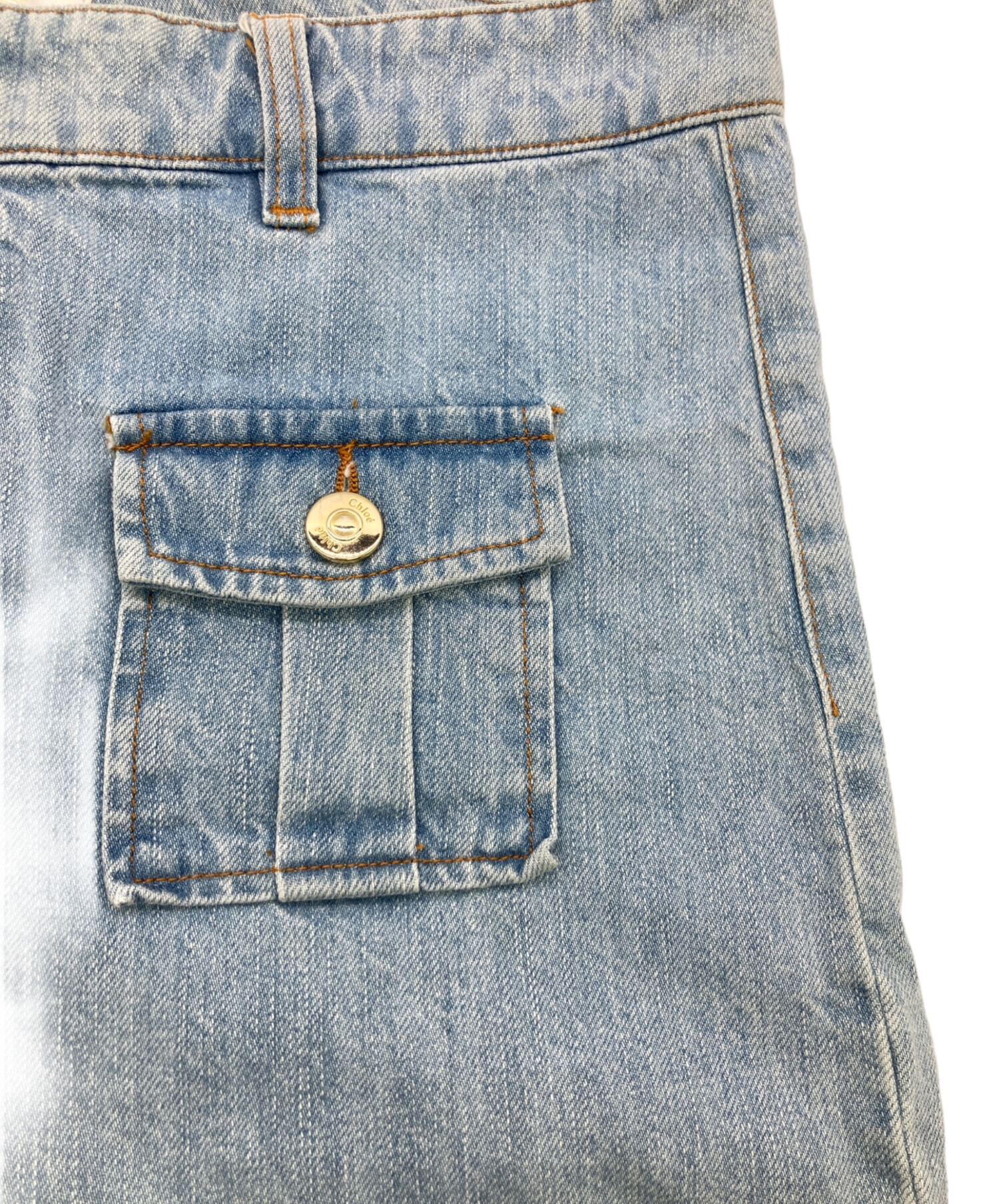 中古・古着通販】Chloe (クロエ) ワイドストレートデニムパンツ