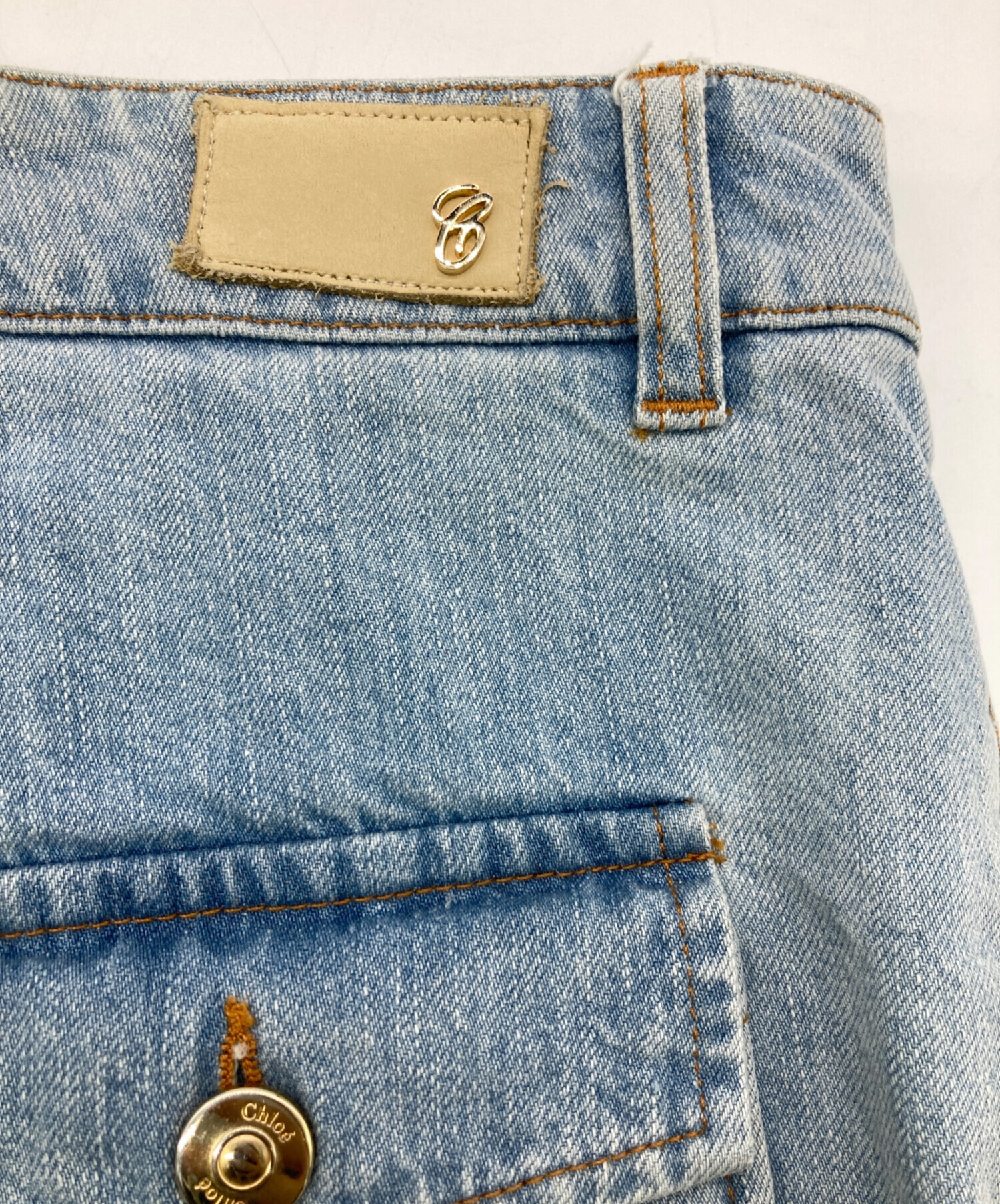 中古・古着通販】Chloe (クロエ) ワイドストレートデニムパンツ