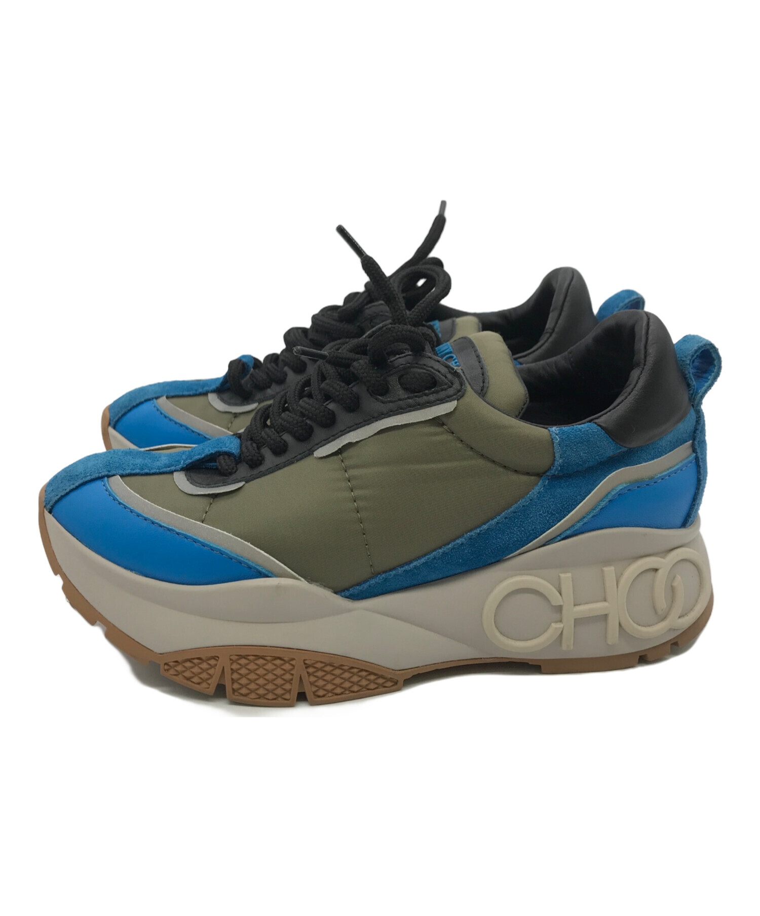 JIMMY CHOO ジミーチュウ RAINE スニーカー カーキ　41 中古・古着通販】JIMMY CHOO (ジミーチュウ) RAINE/ローカット