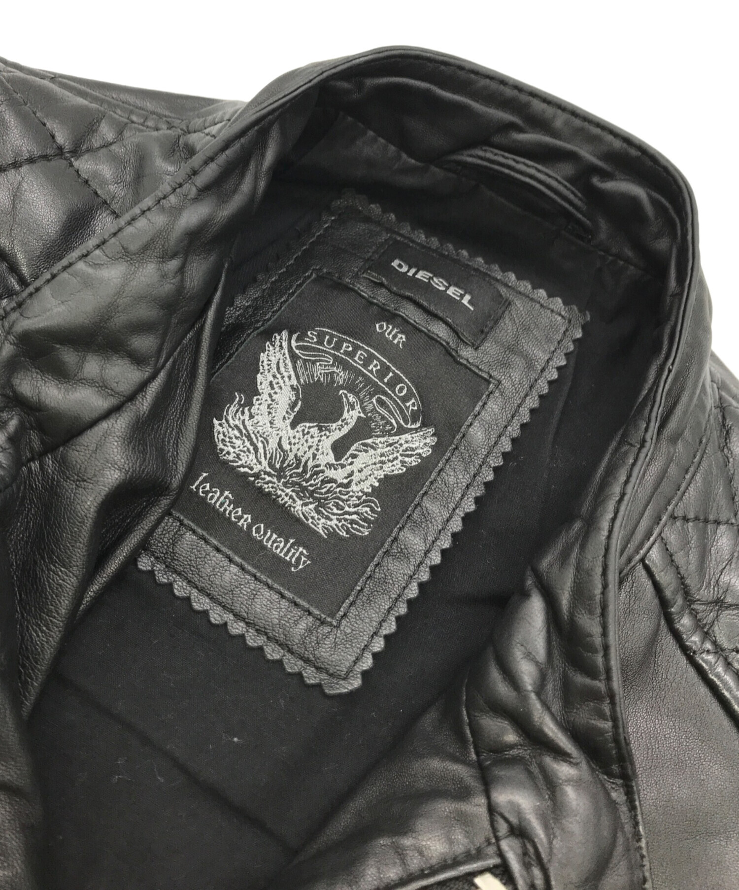 中古・古着通販】DIESEL (ディーゼル) シングルレザージャケット