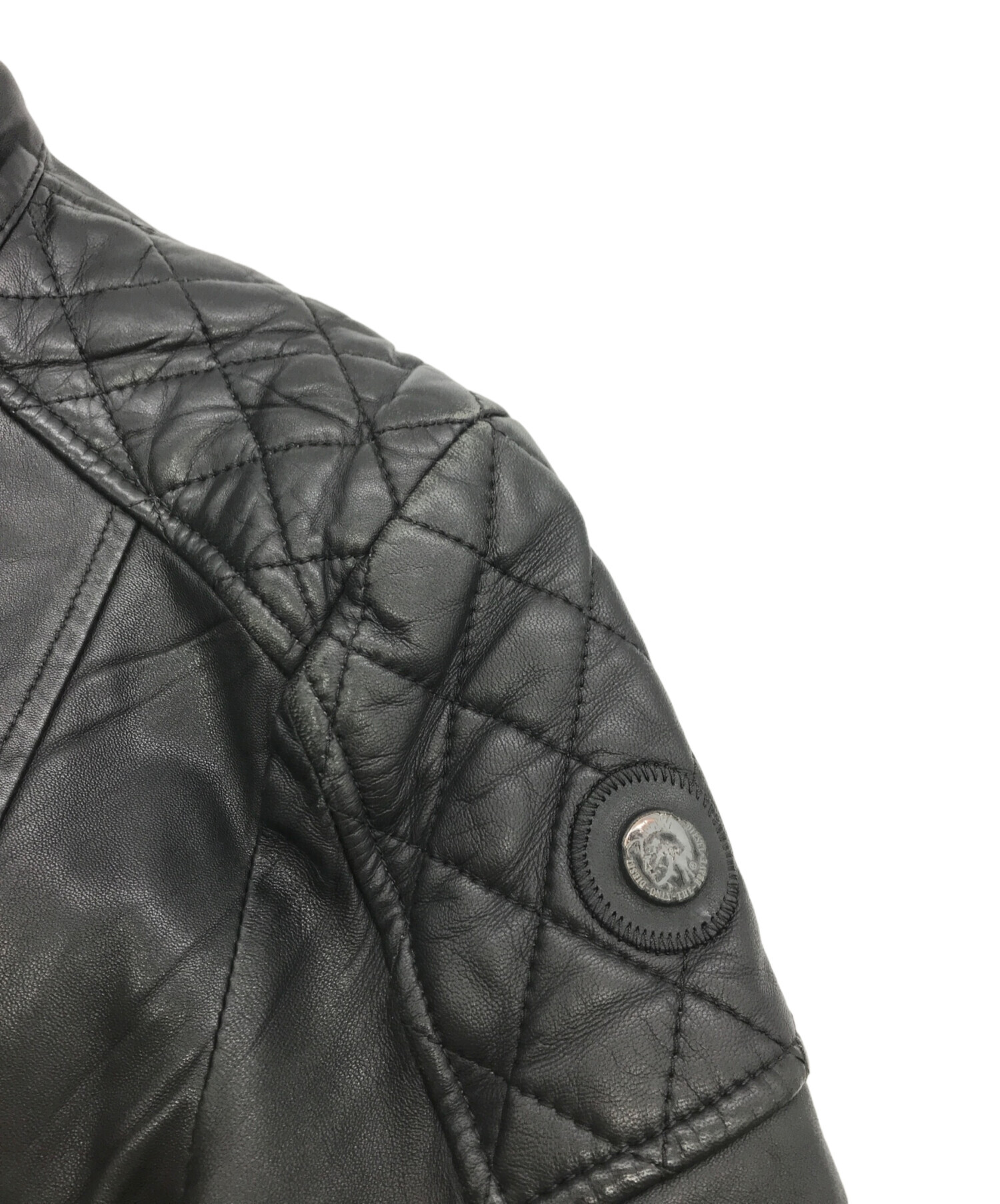 中古・古着通販】DIESEL (ディーゼル) シングルレザージャケット