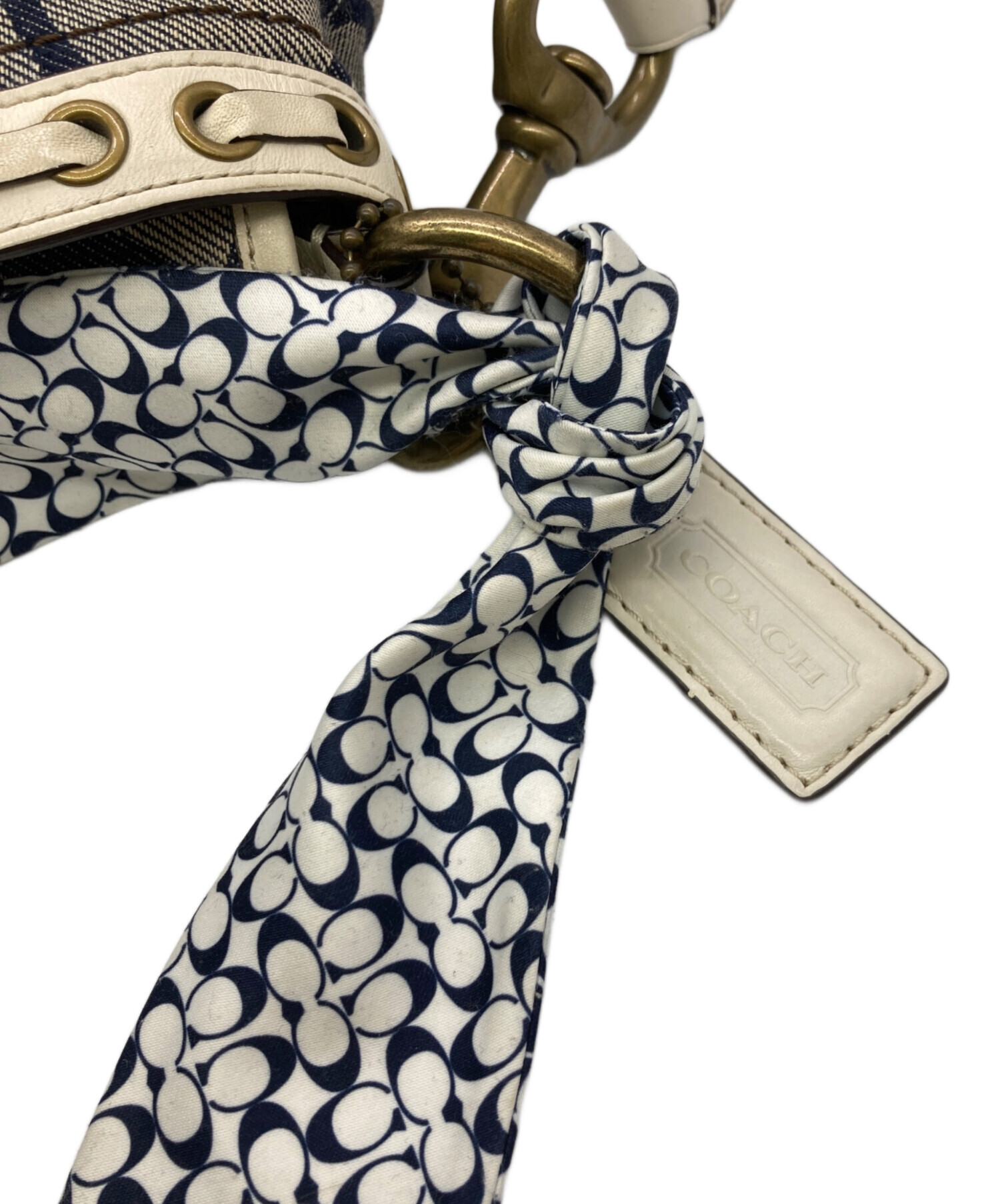 中古・古着通販】COACH (コーチ) シグネチャーデニムワンショルダー