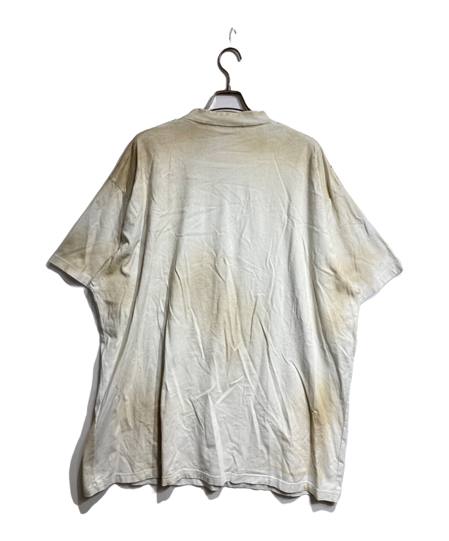 BALENCIAGA バレンシアガ/オーバーサイズクラッシュ加工ロゴTシャツ/ABランク/92【中古】 中古・古着通販】BALENCIAGA (バレンシアガ) クラッシュダスト加工