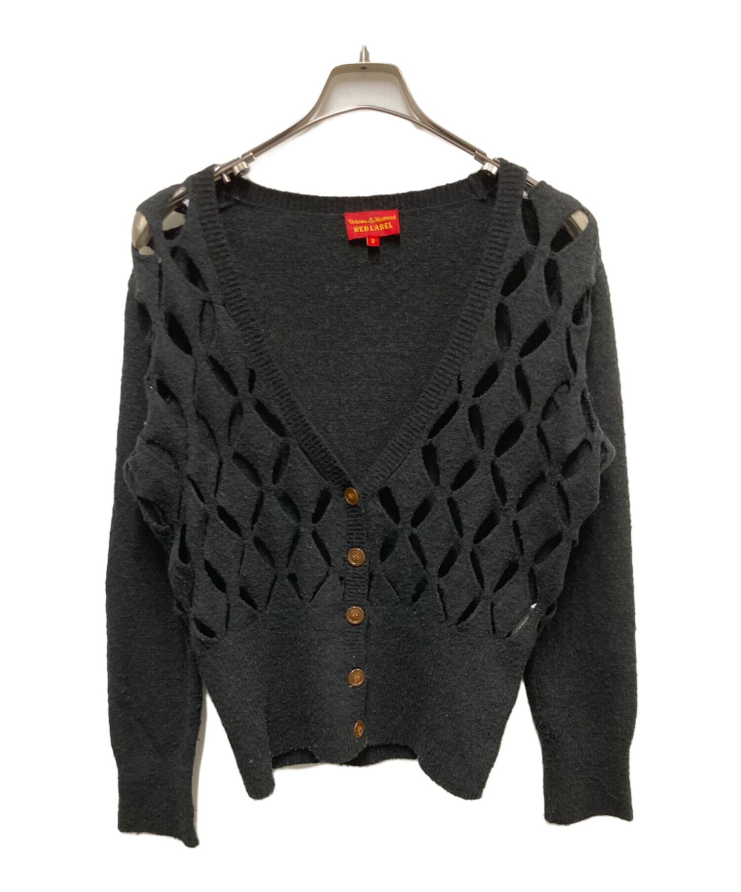 Vivienne Westwood RED LABELメッシュ切替 カーディガン 中古・古着通販】Vivienne Westwood RED LABEL (ヴィヴィアンウエスト