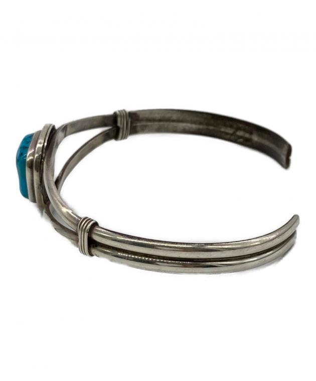 特大！！ターコイズシルバーバングルブレスレット/ナバホ 中古・古着通販】NAVAJO (ナバホ) ターコイズバングル シルバー×ブルー