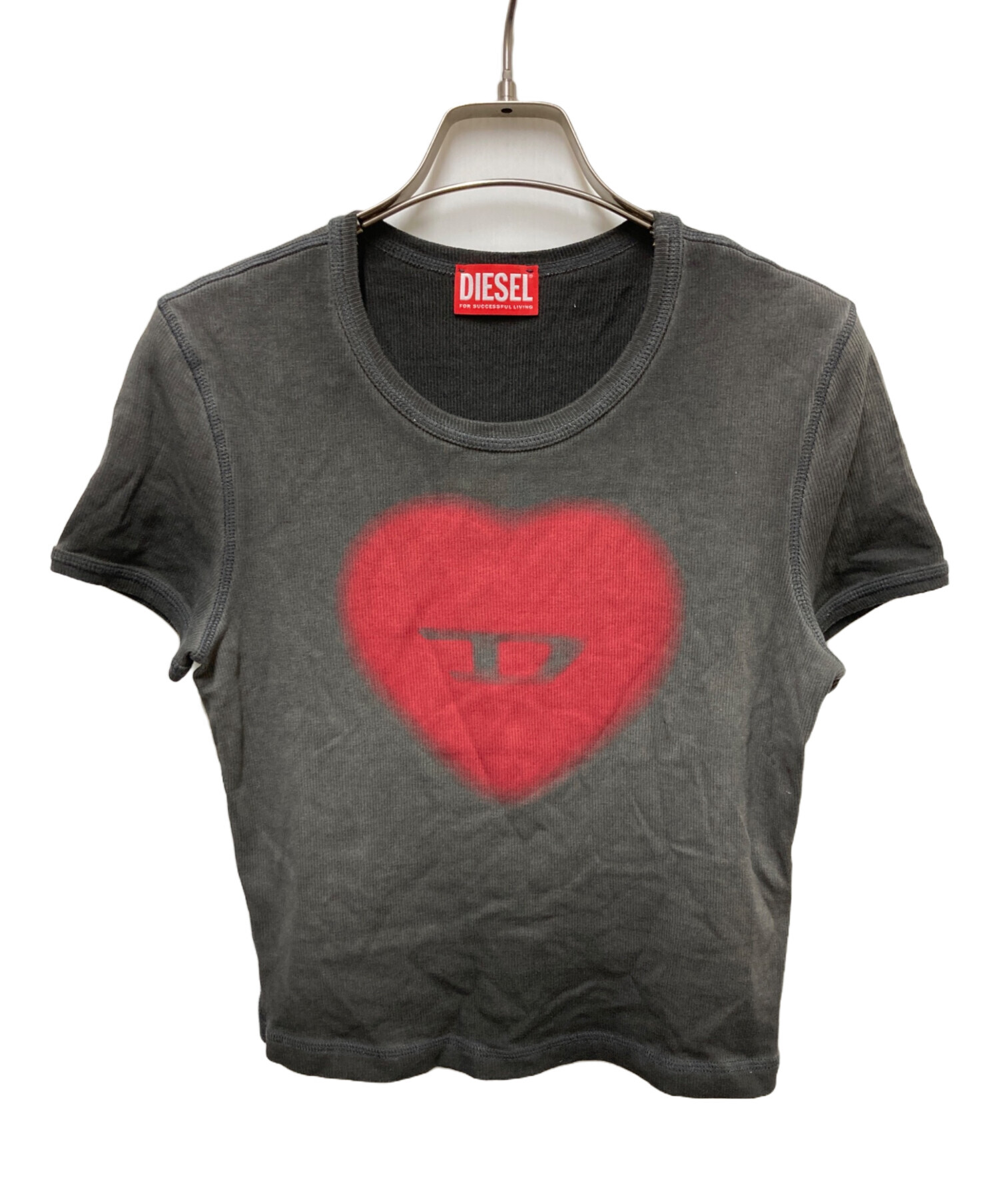 中古・古着通販】DIESEL (ディーゼル) T-ELE ハートロゴリブカットソー