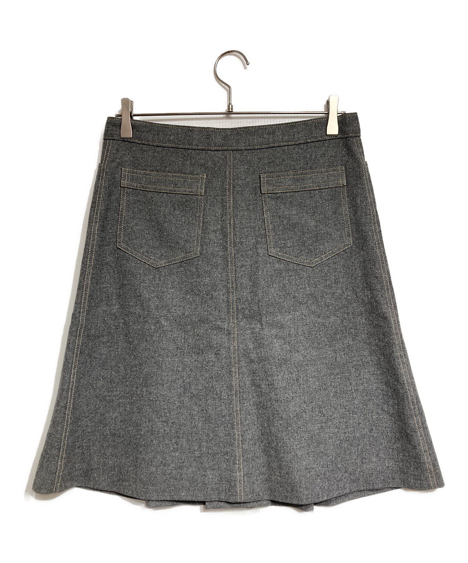 中古・古着通販】CHANEL (シャネル) ココボタンプリーツウールスカート